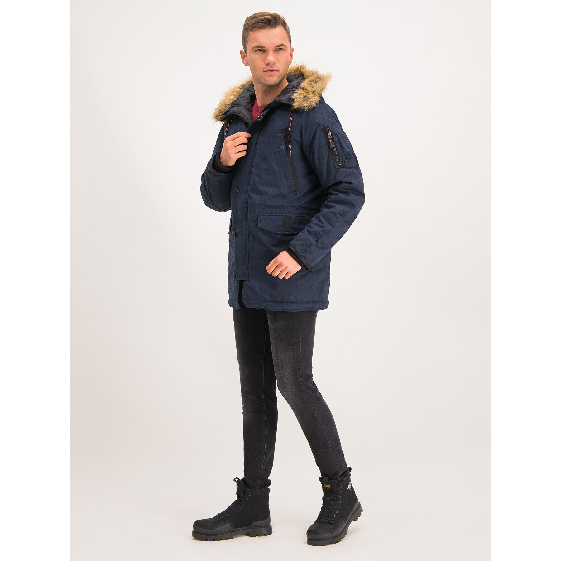 Superdry Parka SDX M5000082A Tmavomodrá Regular Fit - Pepit.sk