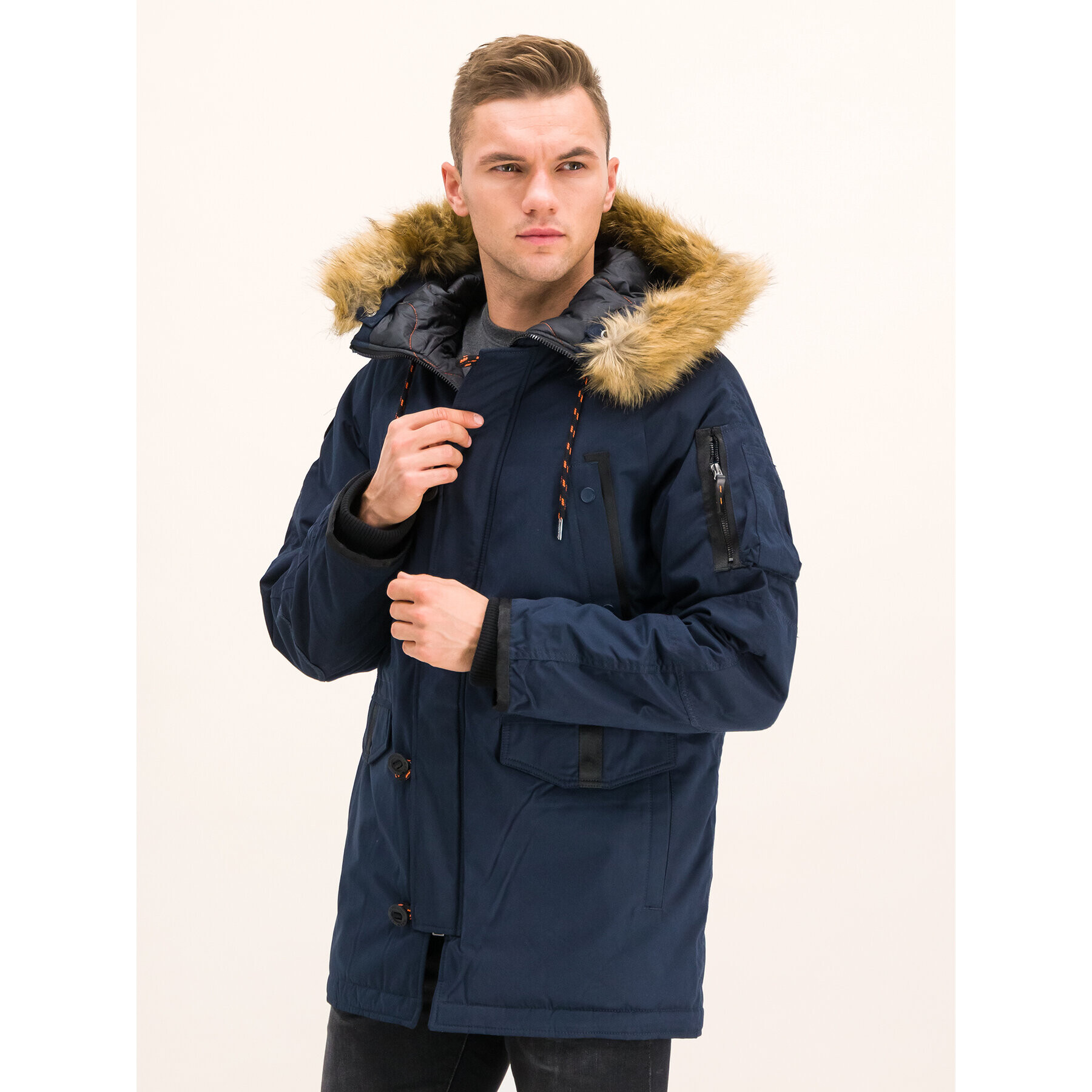 Superdry Parka SDX M5000082A Tmavomodrá Regular Fit - Pepit.sk