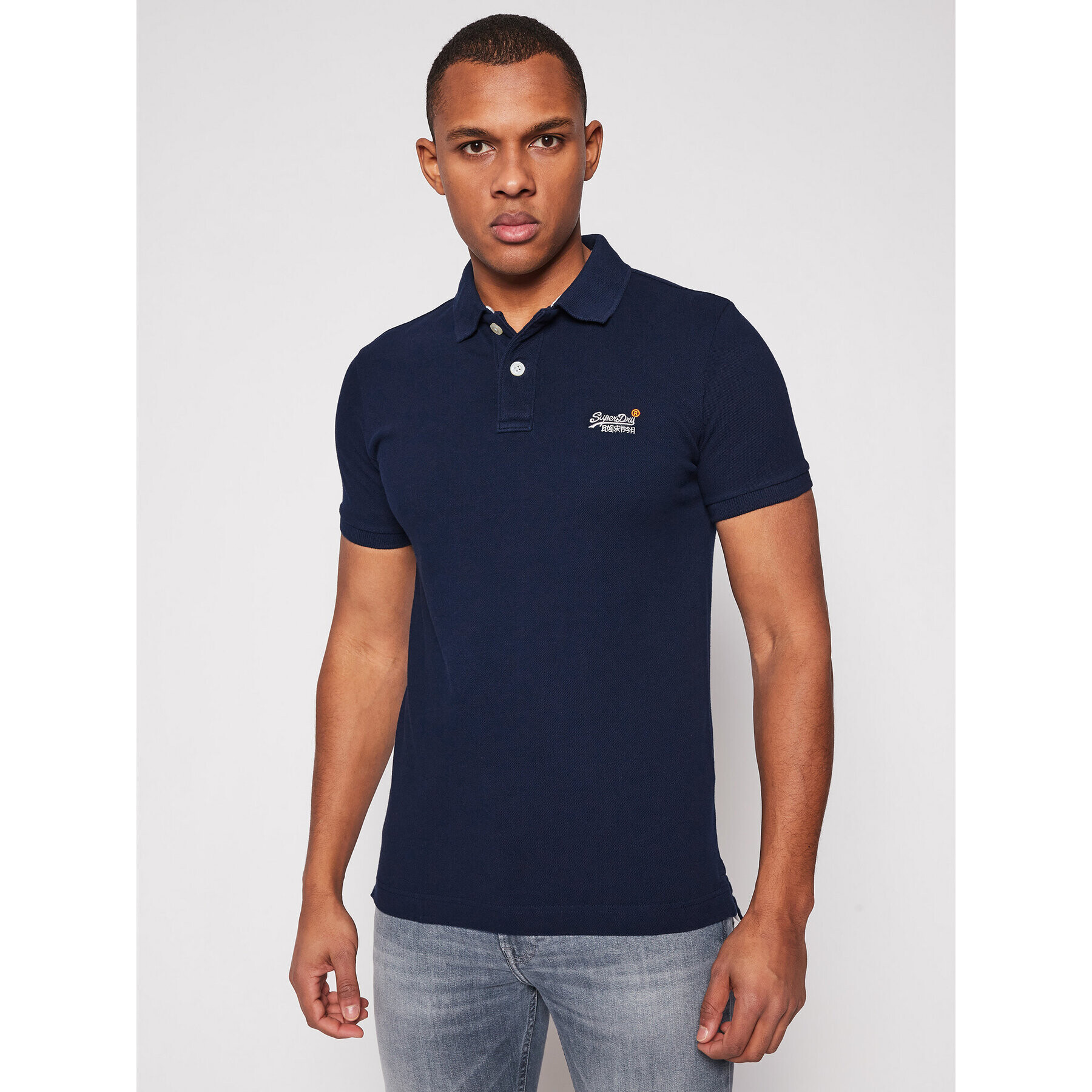 Superdry Polokošeľa Classic Pique M1110031A Tmavomodrá Regular Fit - Pepit.sk