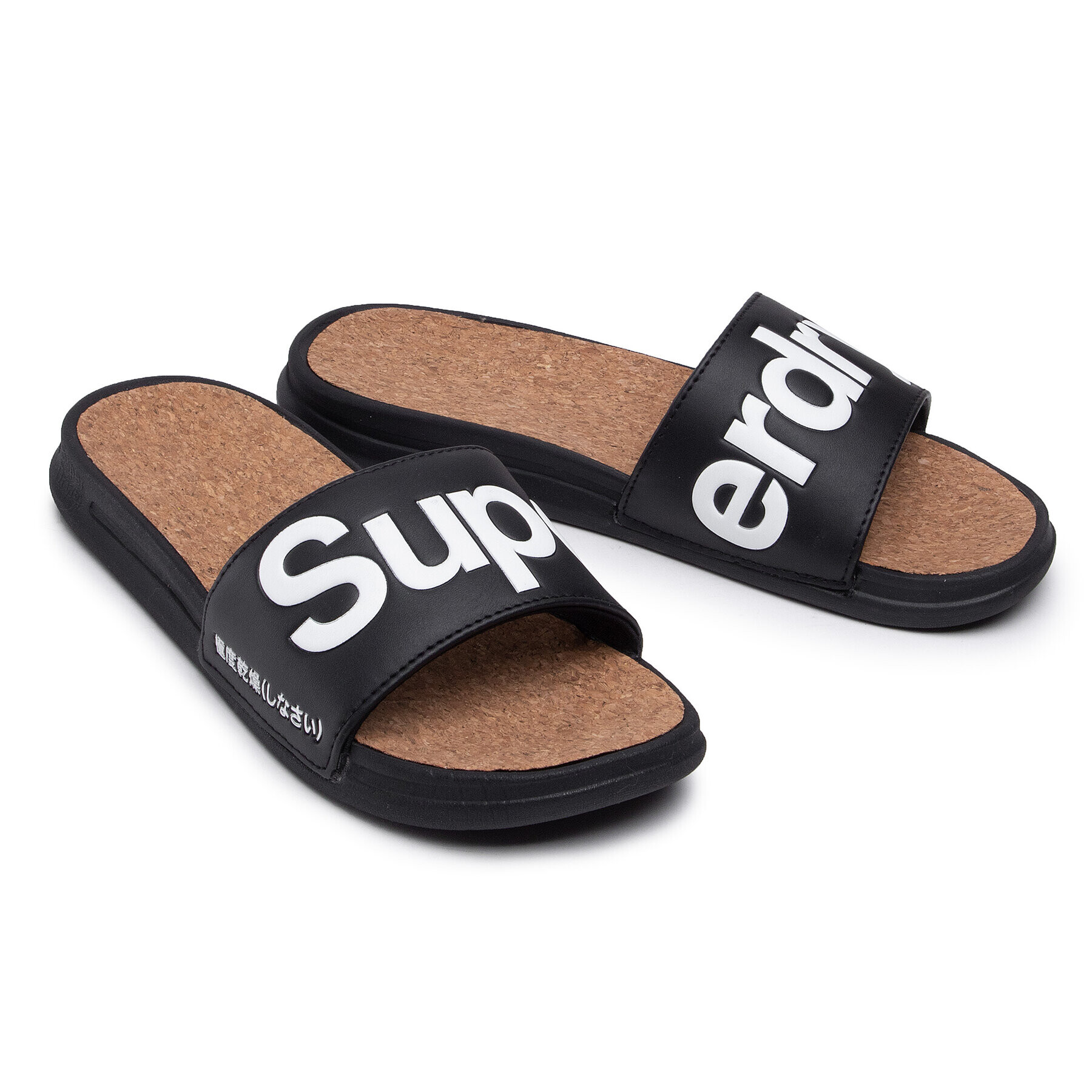 Superdry Šľapky Cork Crewe Slide MF310130A Čierna - Pepit.sk