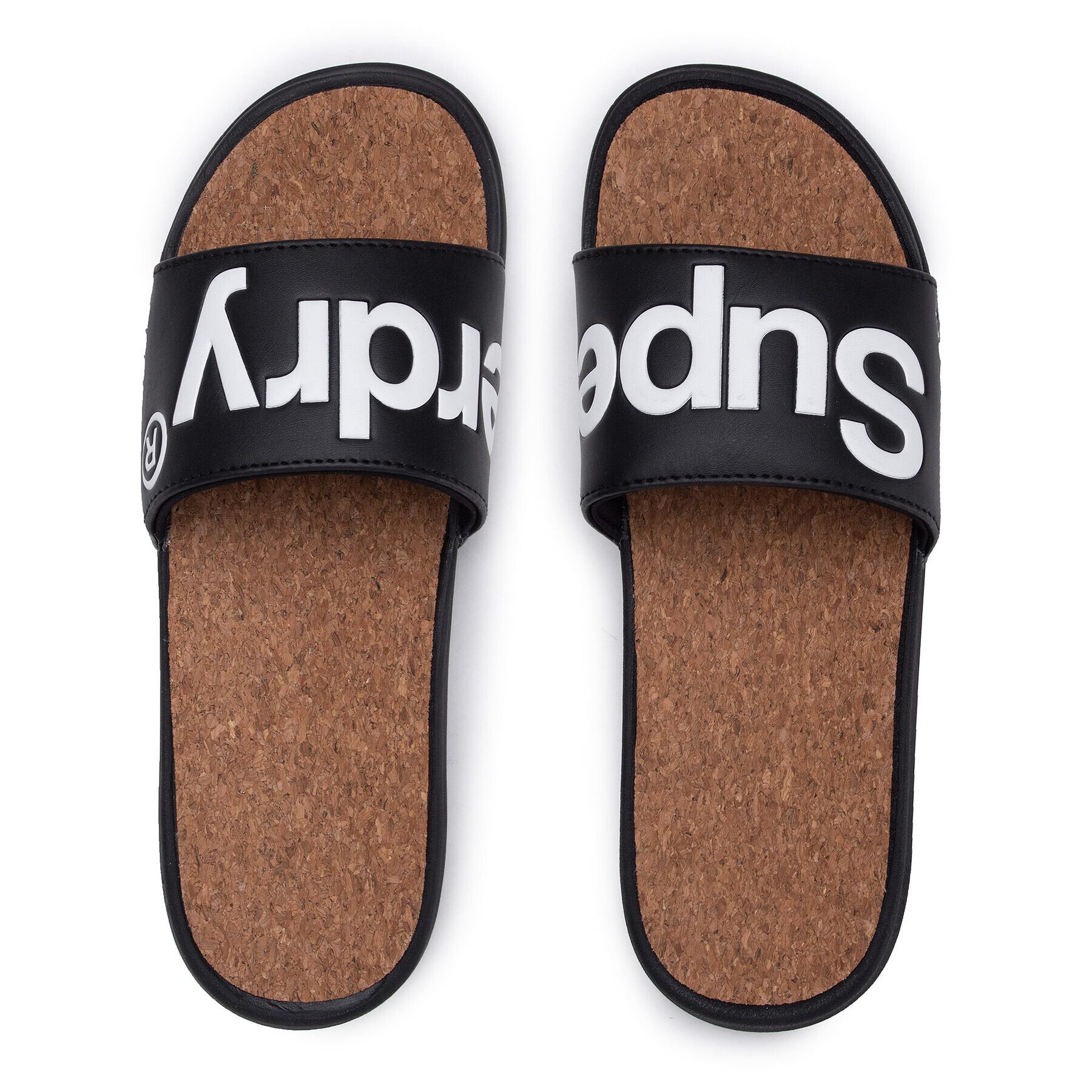 Superdry Šľapky Cork Crewe Slide MF310130A Čierna - Pepit.sk