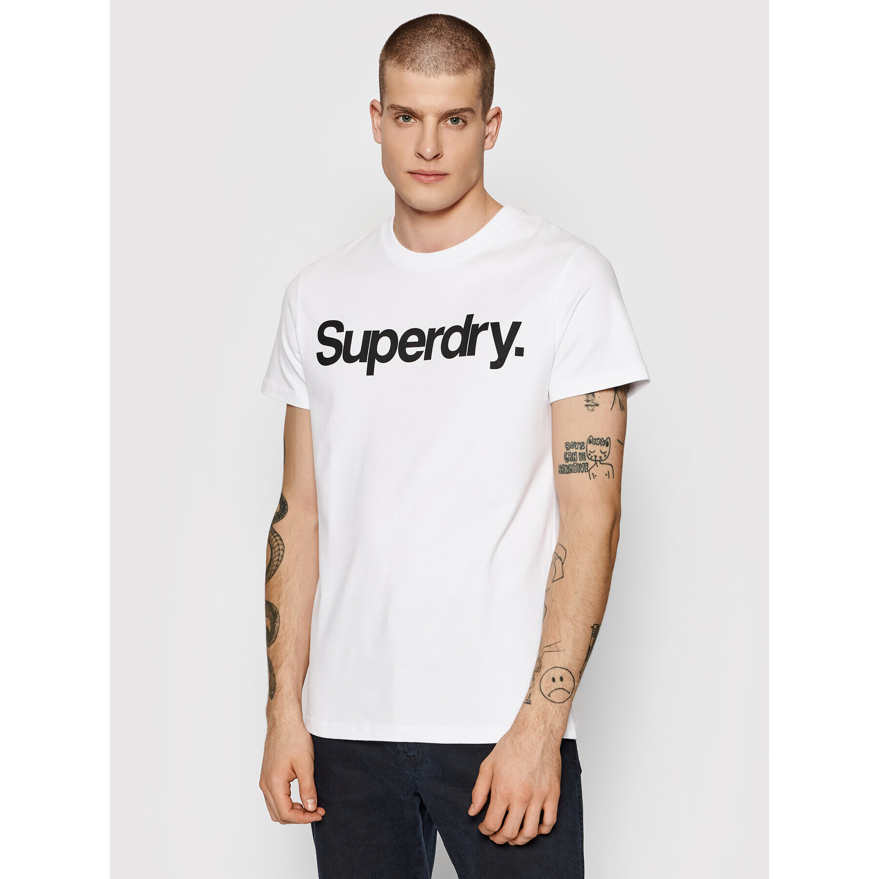 Superdry Tričko Cl Tee M1011355A Biela Regular Fit - Pepit.sk