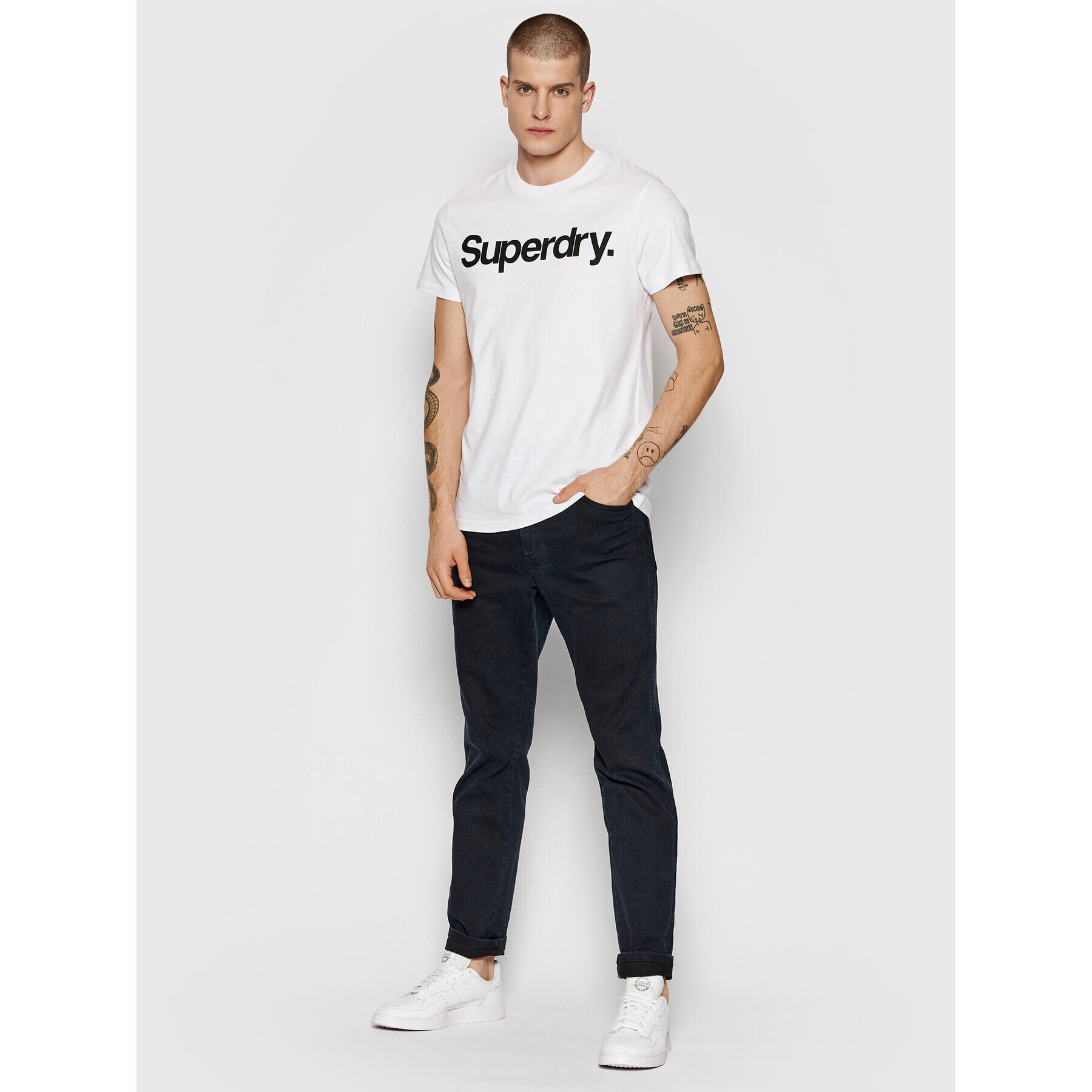 Superdry Tričko Cl Tee M1011355A Biela Regular Fit - Pepit.sk