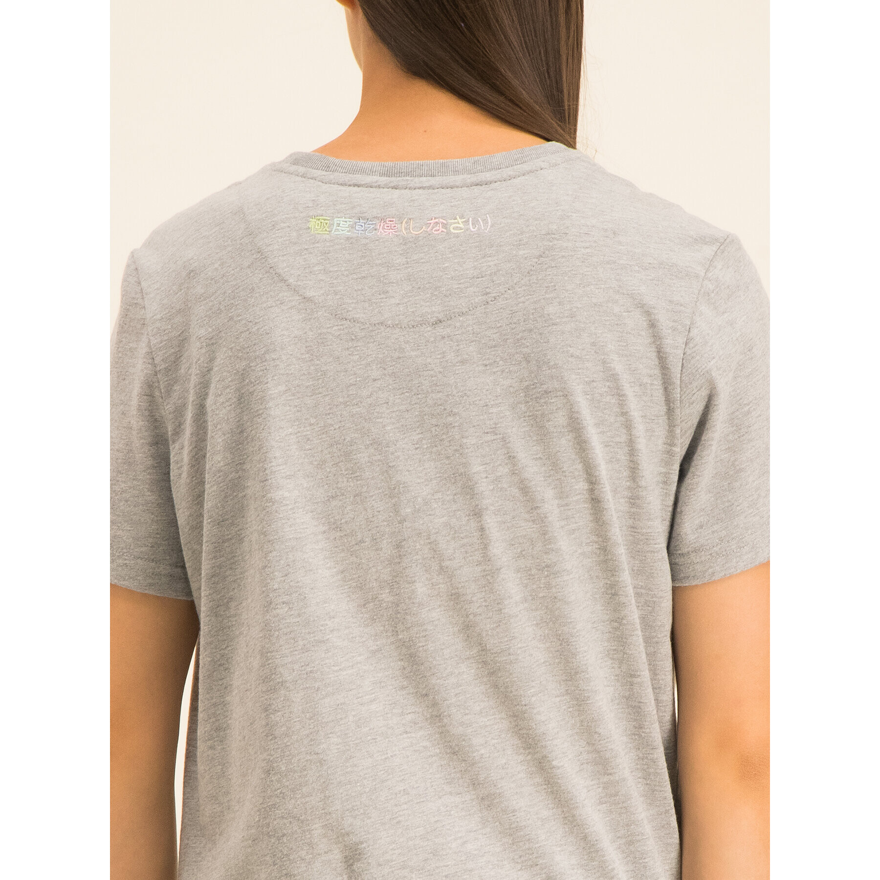 Superdry Tričko Classic Rainbow Emb Entry Tee W1000057A Sivá Classic Fit - Pepit.sk