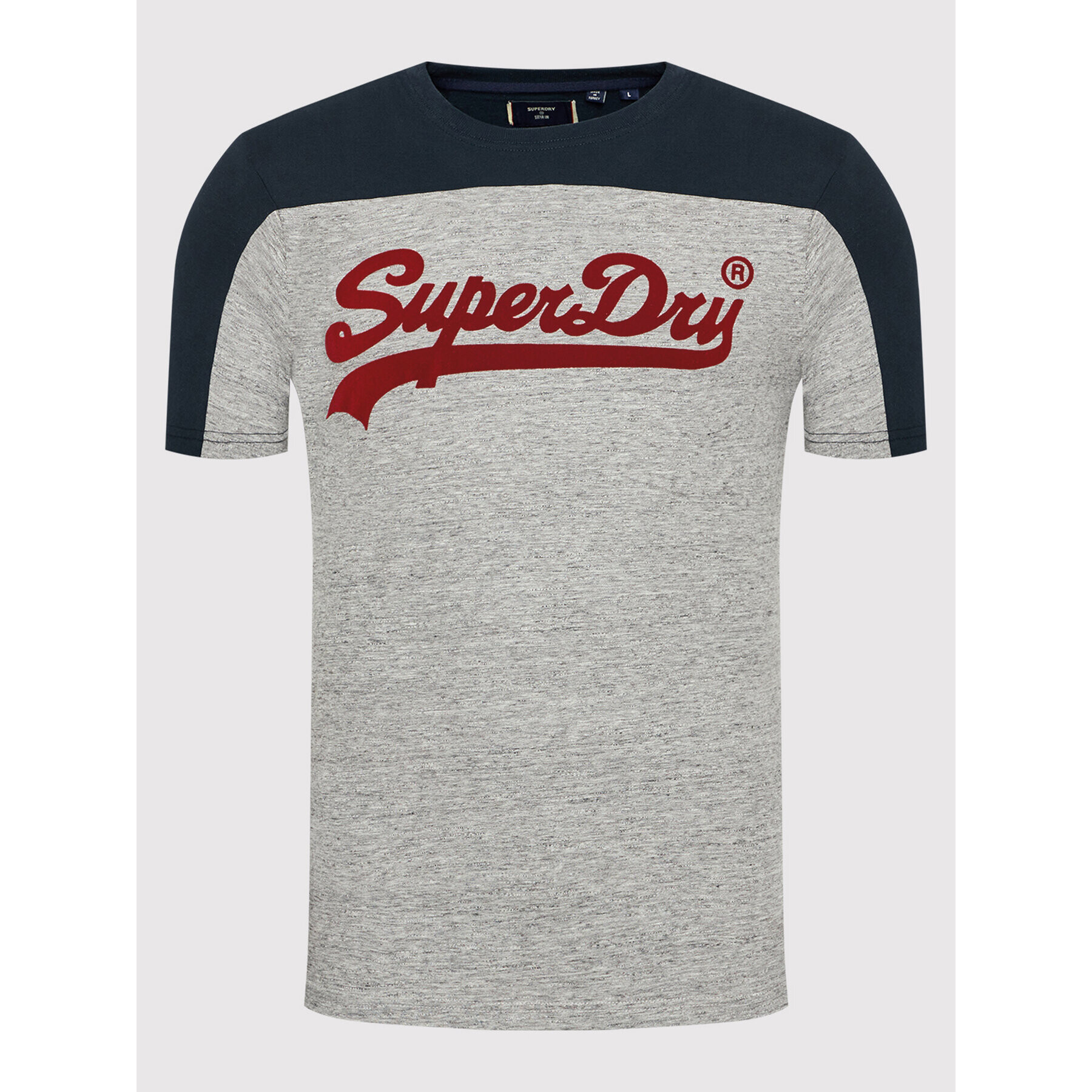 Superdry Tričko Colourblock M1011339A Sivá Regular Fit - Pepit.sk