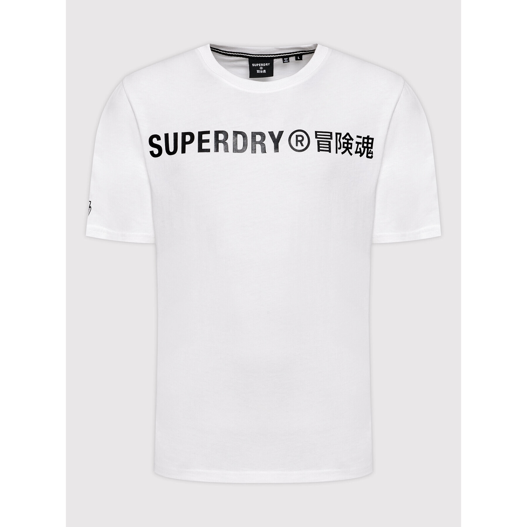 Superdry Tričko Corporate Logo Foil M1011253A Biela Regular Fit - Pepit.sk