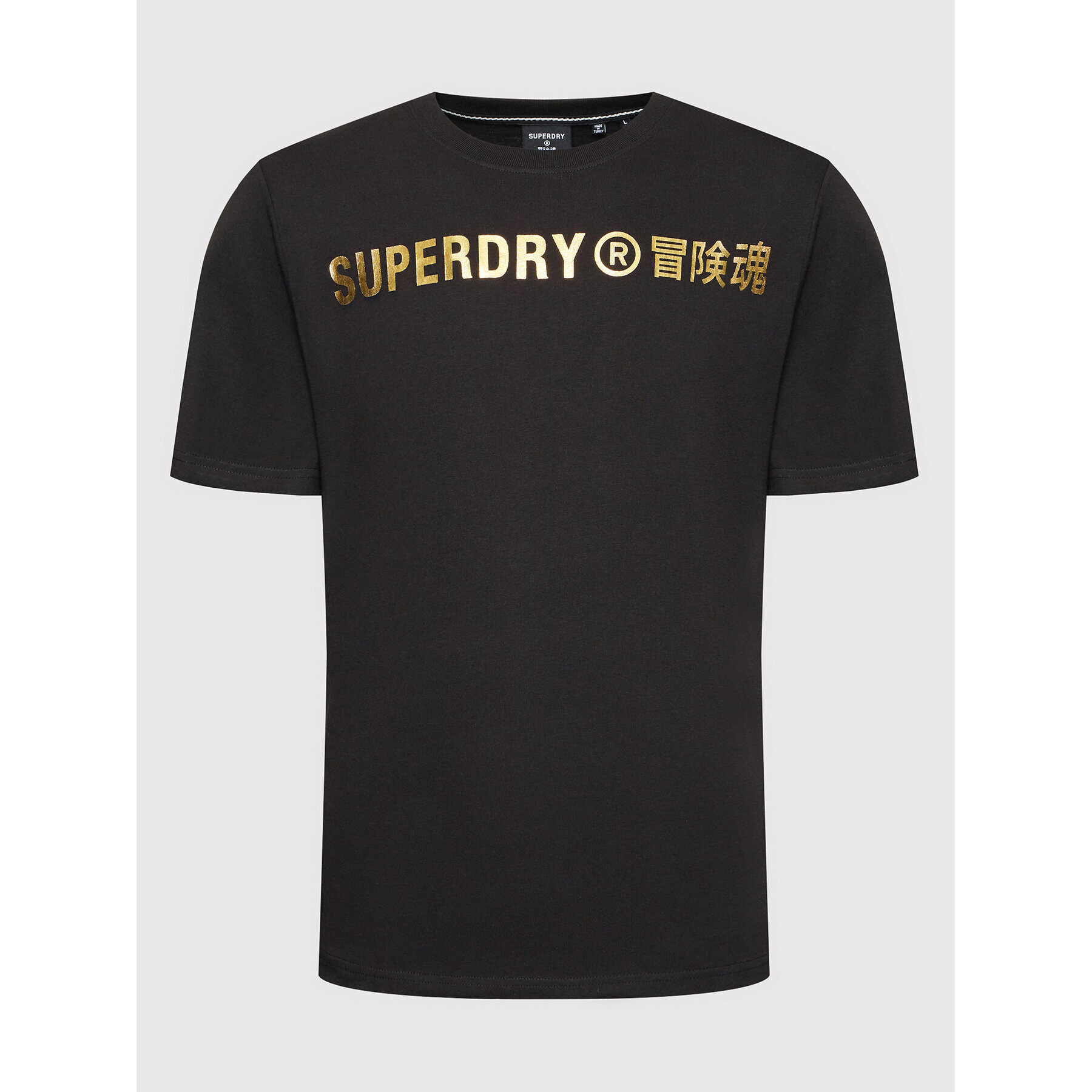 Superdry Tričko Corporate Logo Foil M1011253A Čierna Regular Fit - Pepit.sk