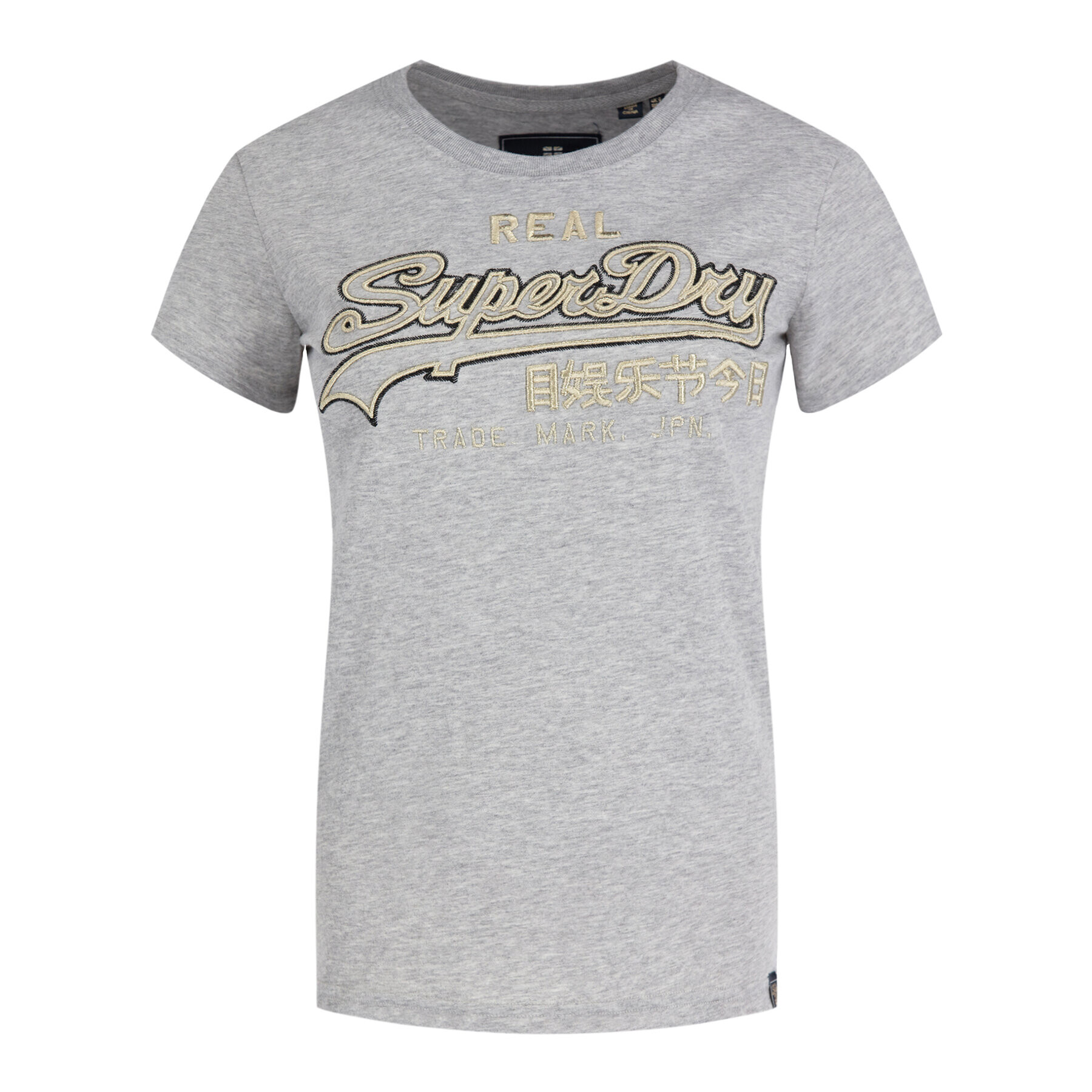 Superdry Tričko Logo Emb Outline Entry W1000037A Sivá Regular Fit - Pepit.sk