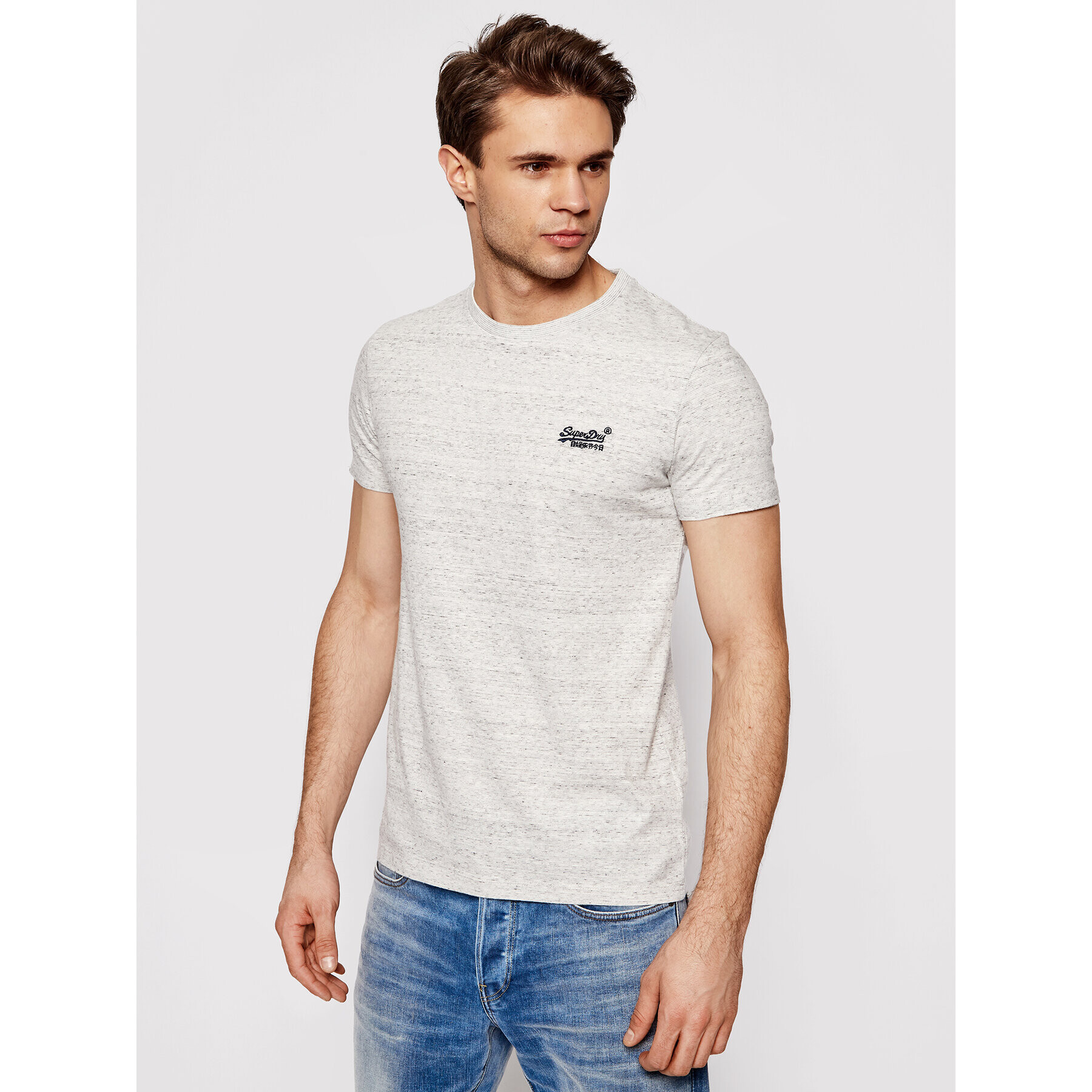 Superdry Tričko Ol Vintage Emb Tee M1010222A Sivá Regular Fit - Pepit.sk