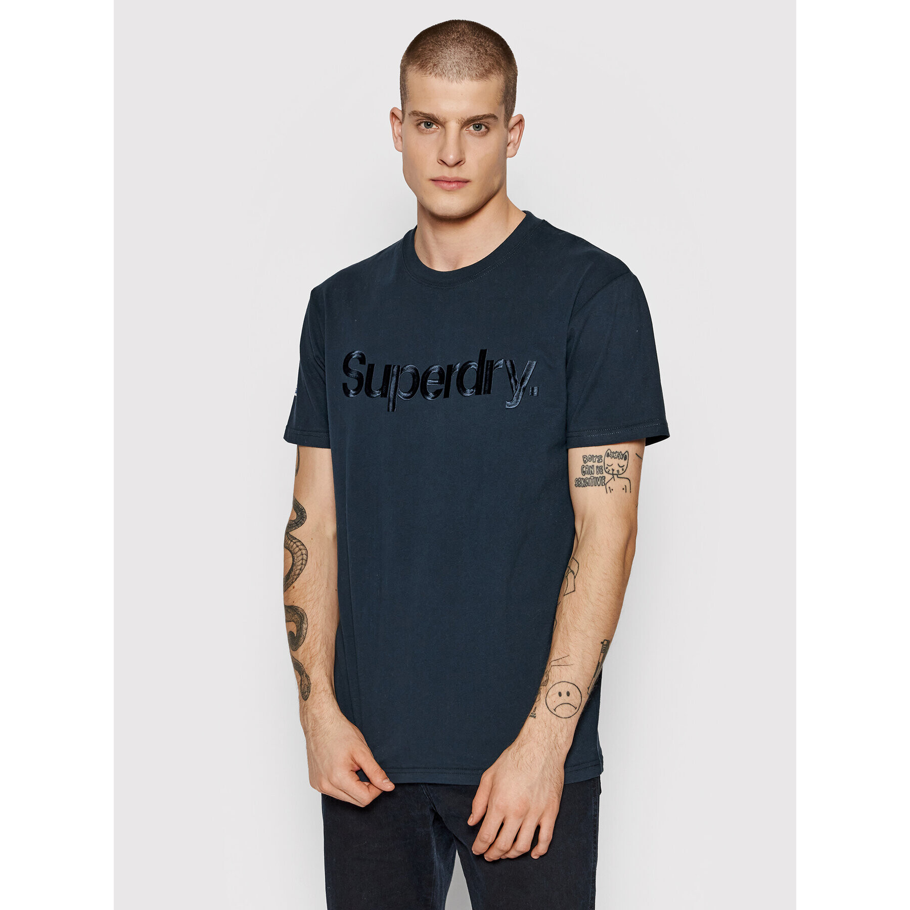 Superdry Tričko Source Tee M1011337A Tmavomodrá Regular Fit - Pepit.sk