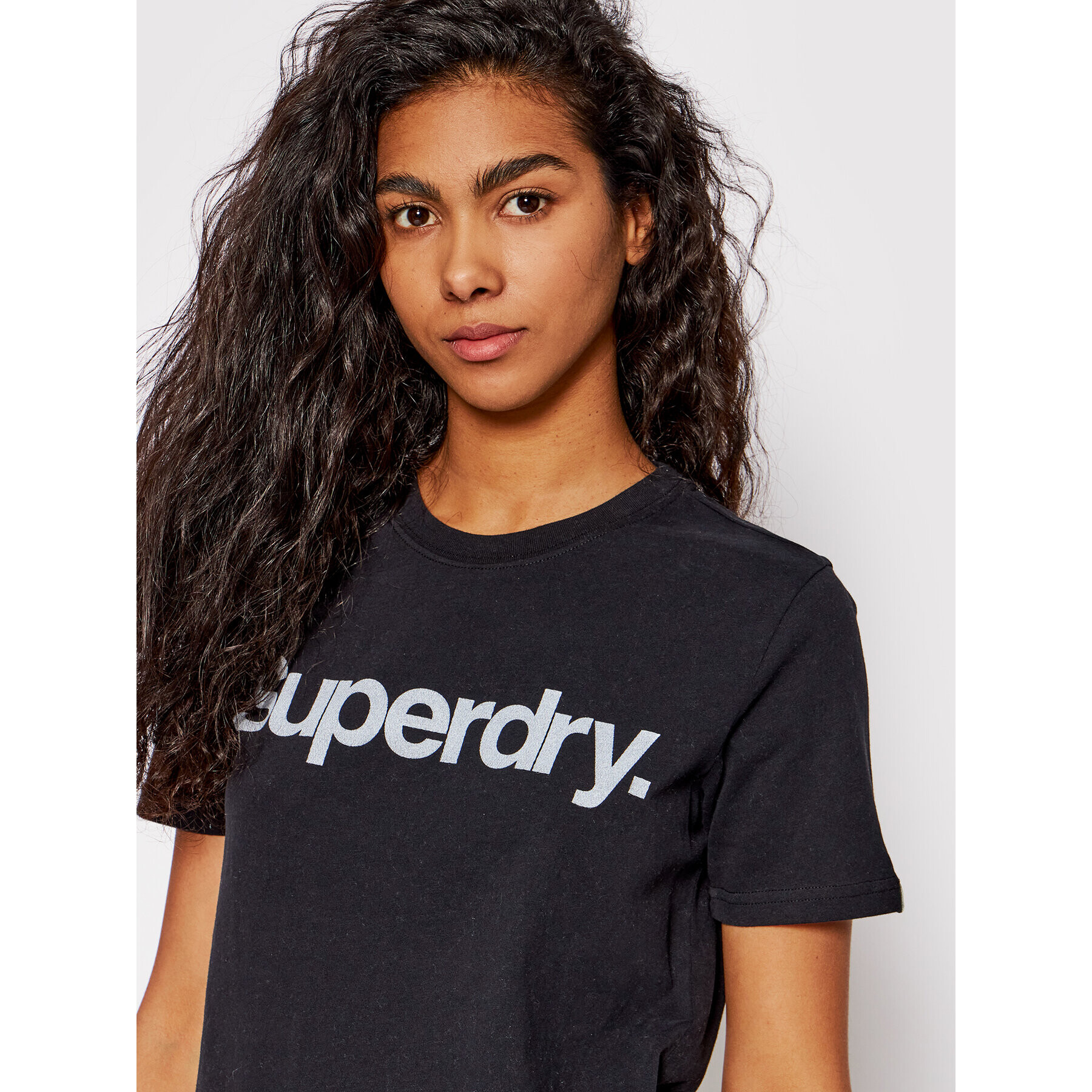 Superdry Tričko W1010710A Čierna Regular Fit - Pepit.sk