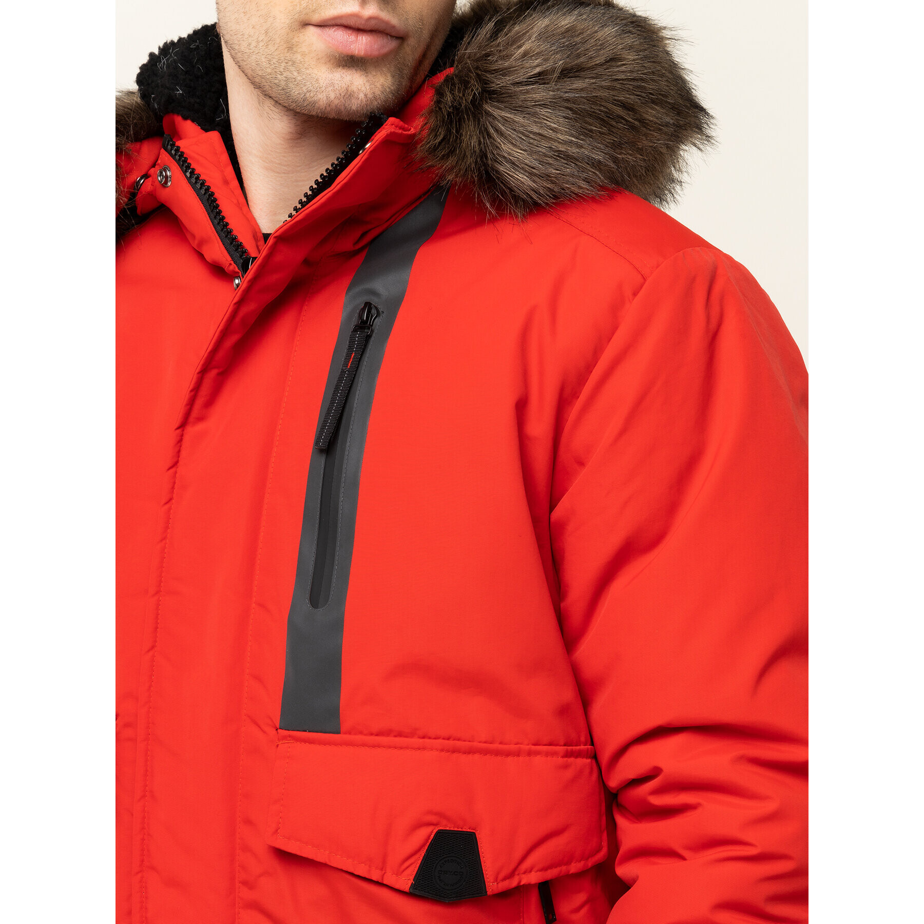 Superdry Vatovaná bunda Everest M5000039A Červená Regular Fit - Pepit.sk