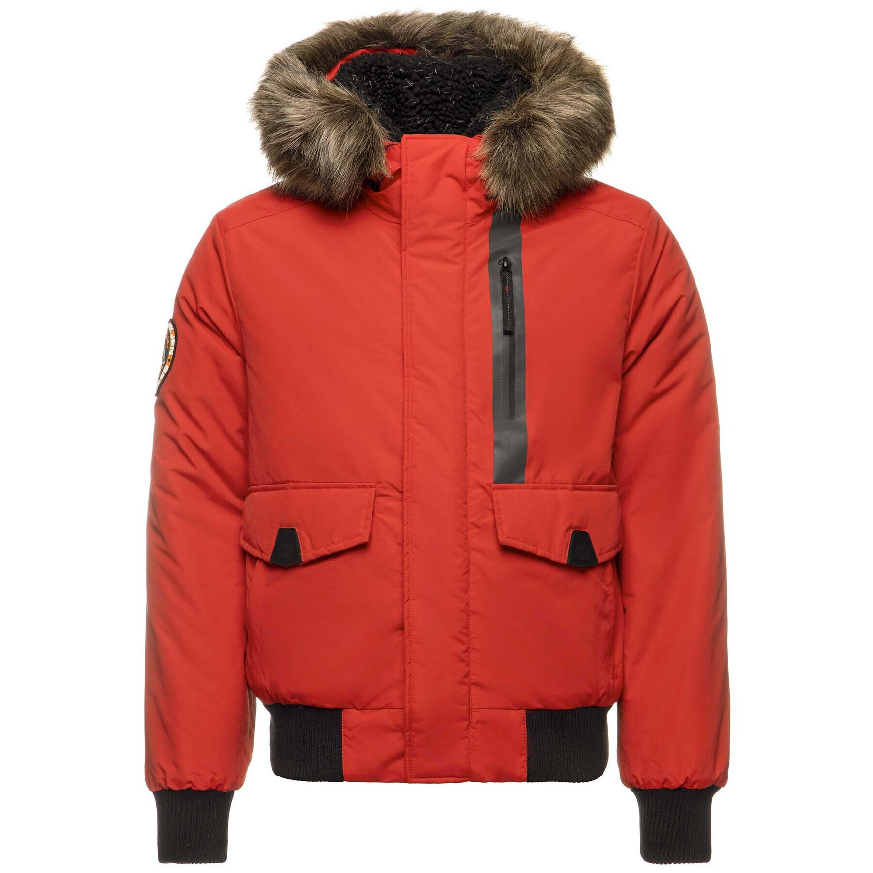 Superdry Vatovaná bunda Everest M5000039A Červená Regular Fit - Pepit.sk