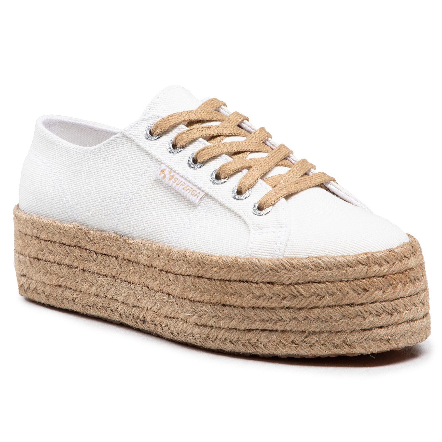 Superga Espadrilky 2790 Drill Denim Rope S41115W Biela - Pepit.sk