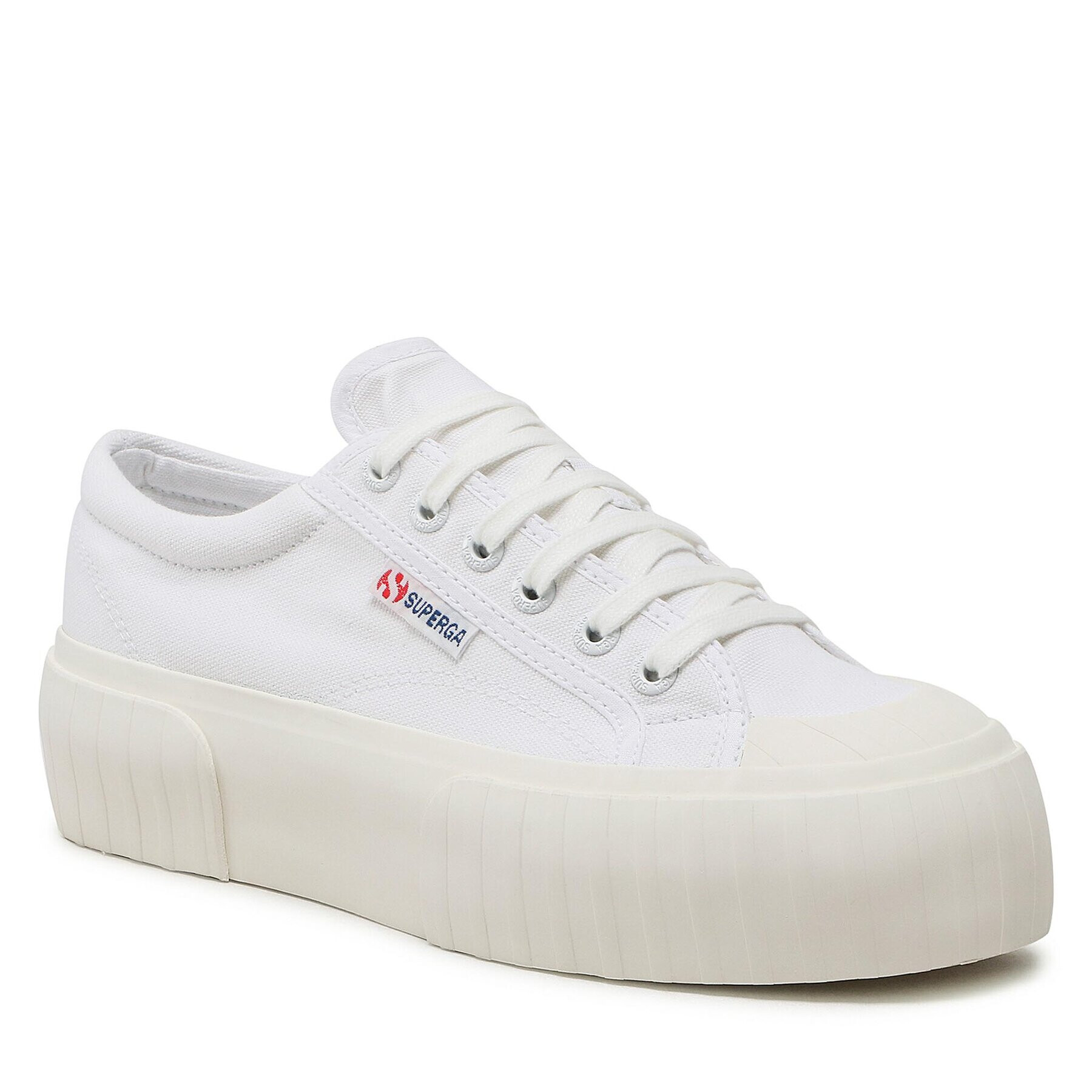 Superga Plátenky Stripe Platform 2631 S5111SW Biela - Pepit.sk