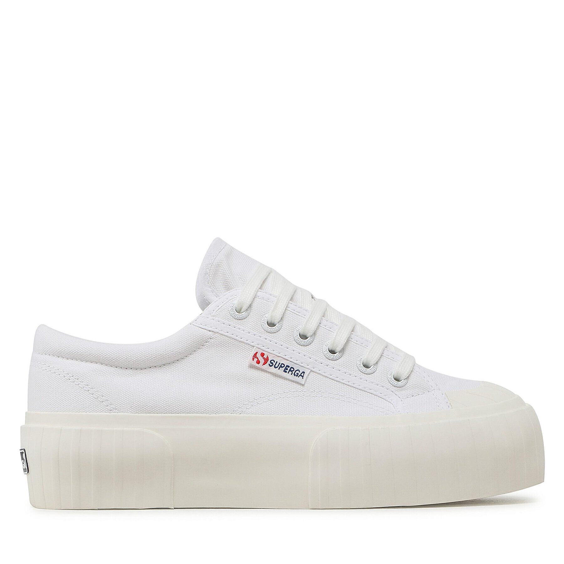 Superga Plátenky Stripe Platform 2631 S5111SW Biela - Pepit.sk