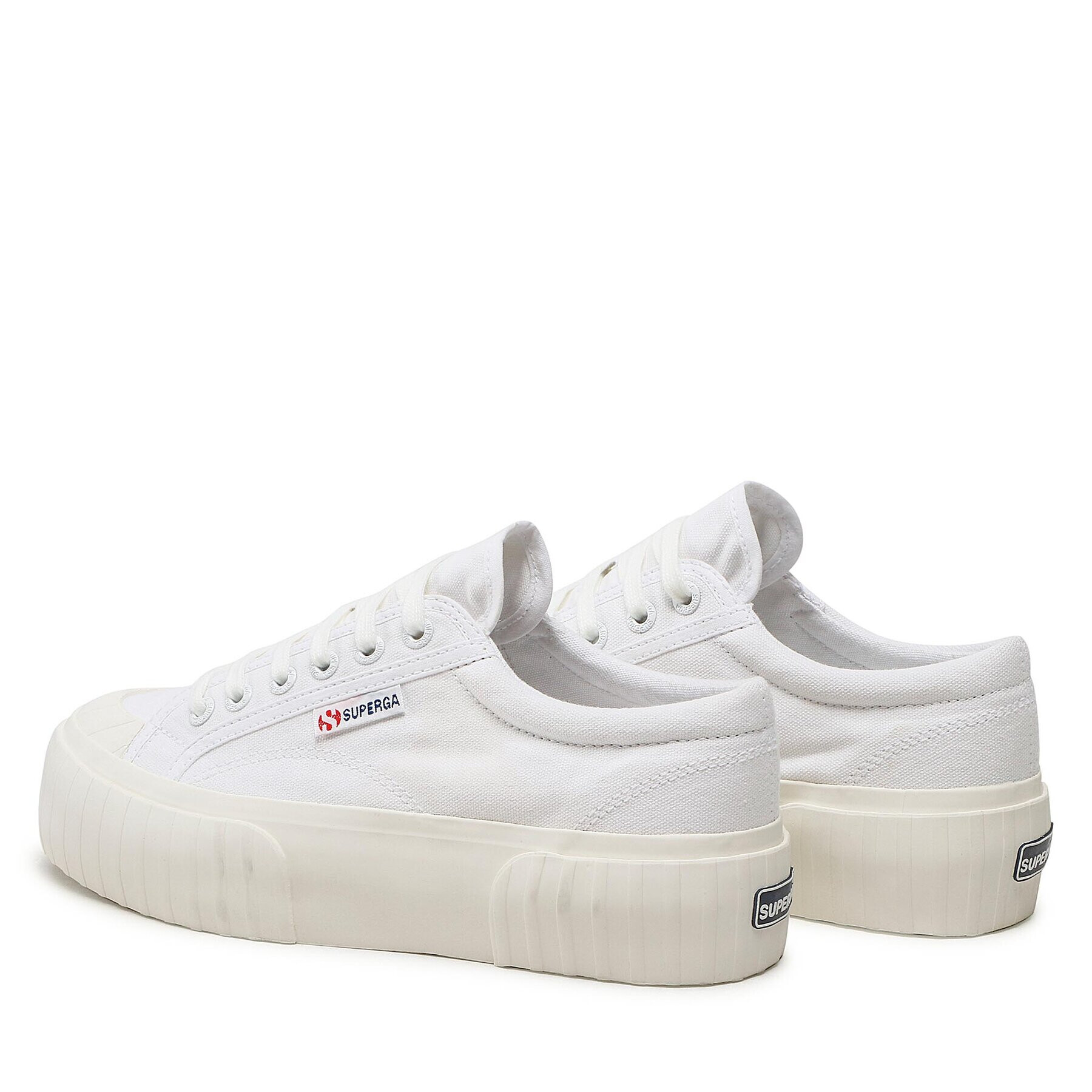 Superga Plátenky Stripe Platform 2631 S5111SW Biela - Pepit.sk