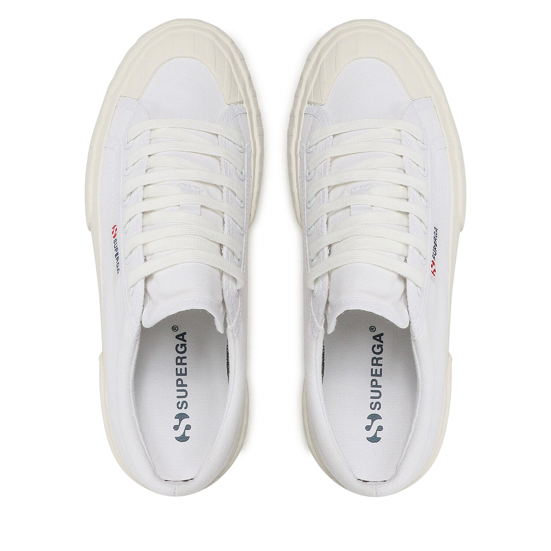 Superga Plátenky Stripe Platform 2631 S5111SW Biela - Pepit.sk