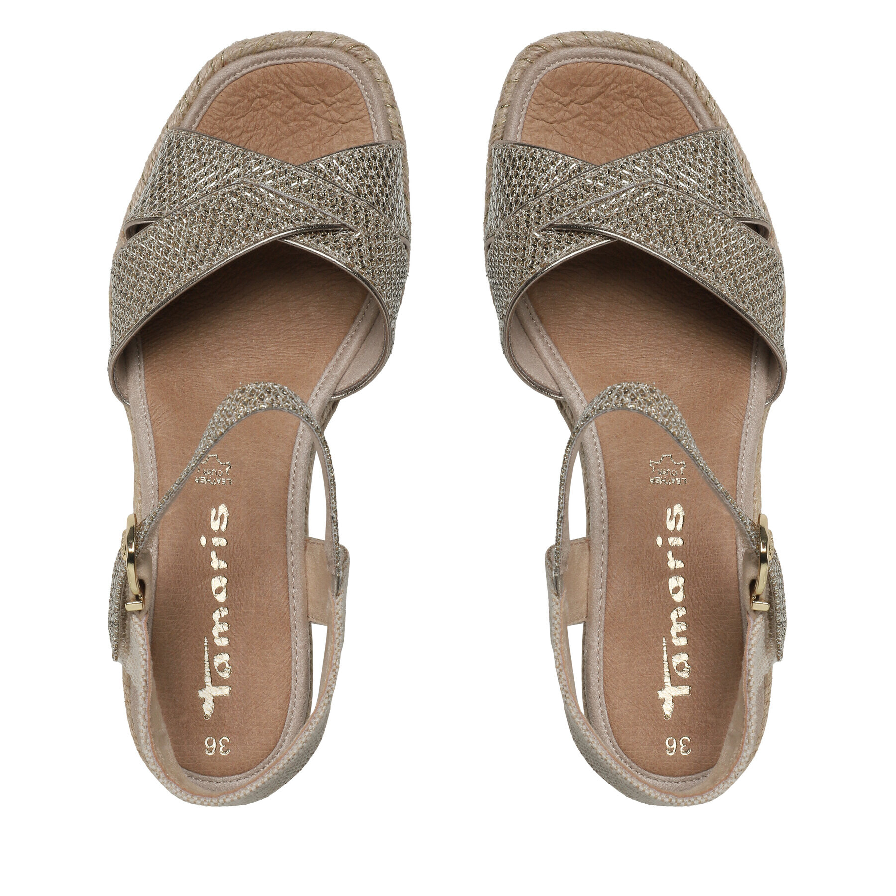 Tamaris Espadrilky 1-28367-20 Zlatá - Pepit.sk