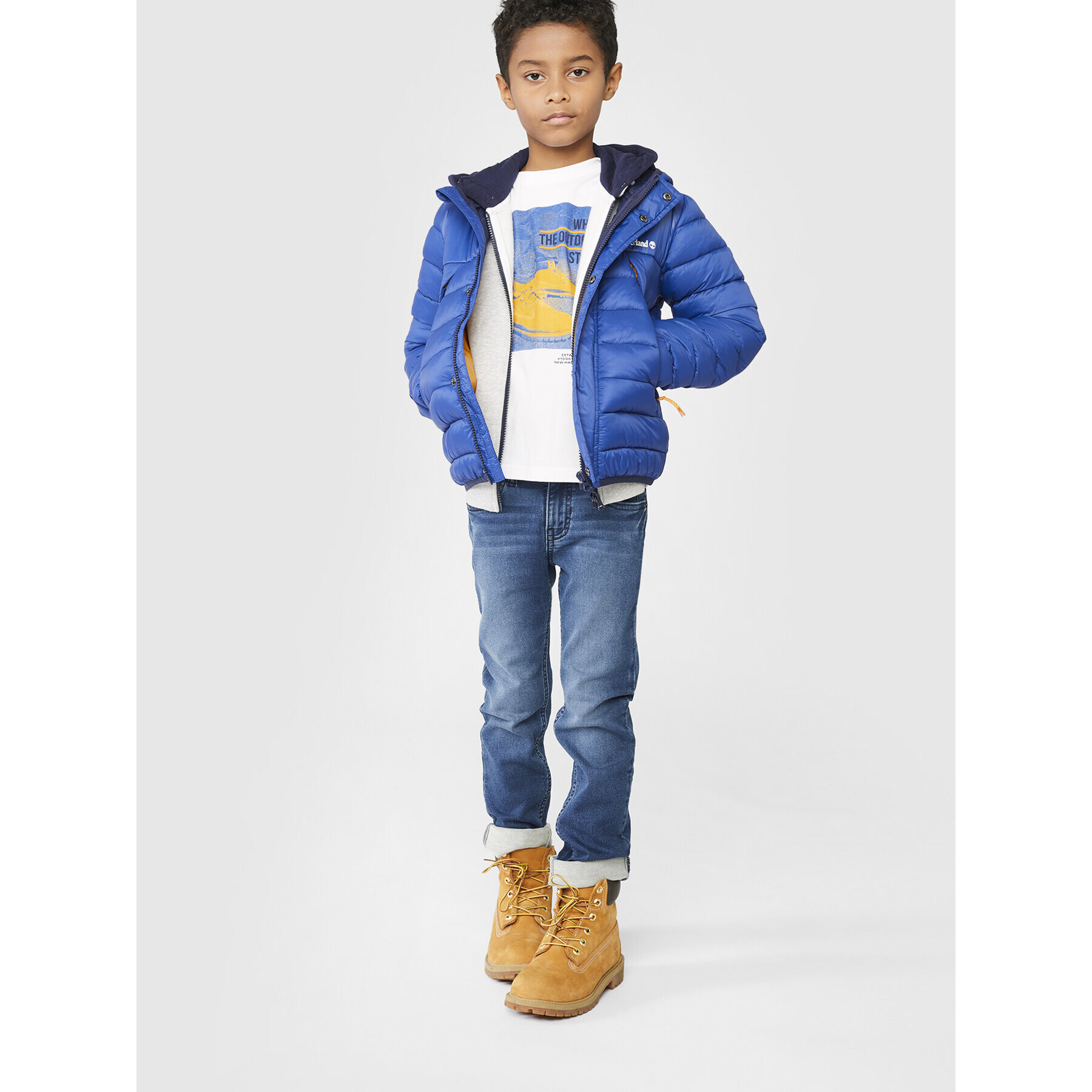 Timberland Vatovaná bunda T26550 D Modrá Regular Fit - Pepit.sk