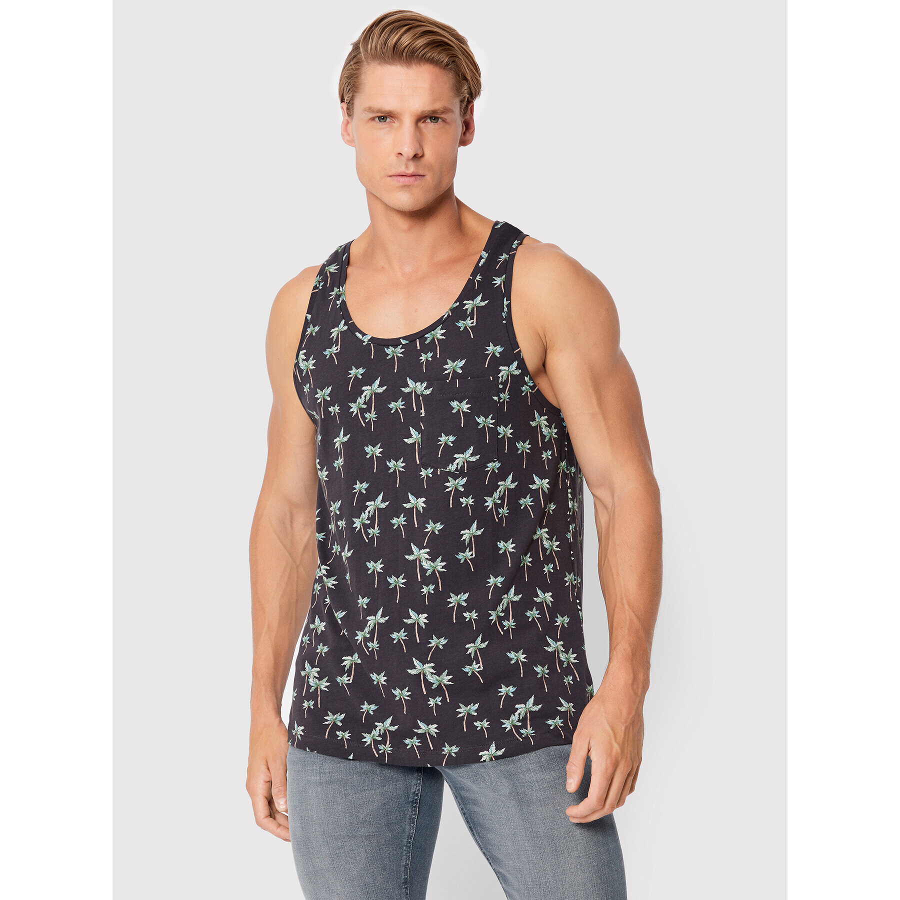 Tom Tailor Denim Tank top 1031171 Sivá Regular Fit - Pepit.sk