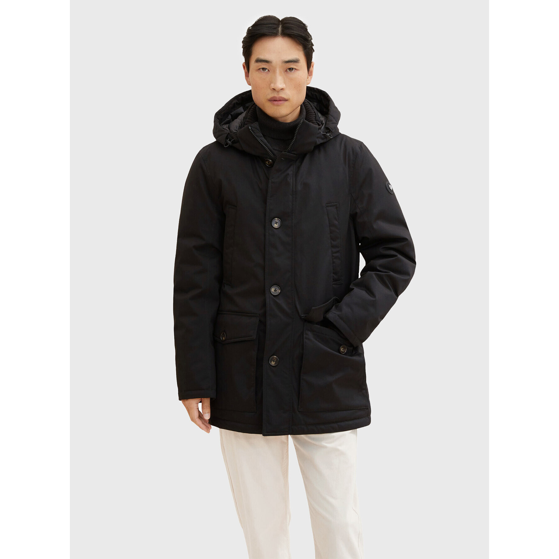 Tom Tailor Parka 1032495 Čierna Regular Fit - Pepit.sk