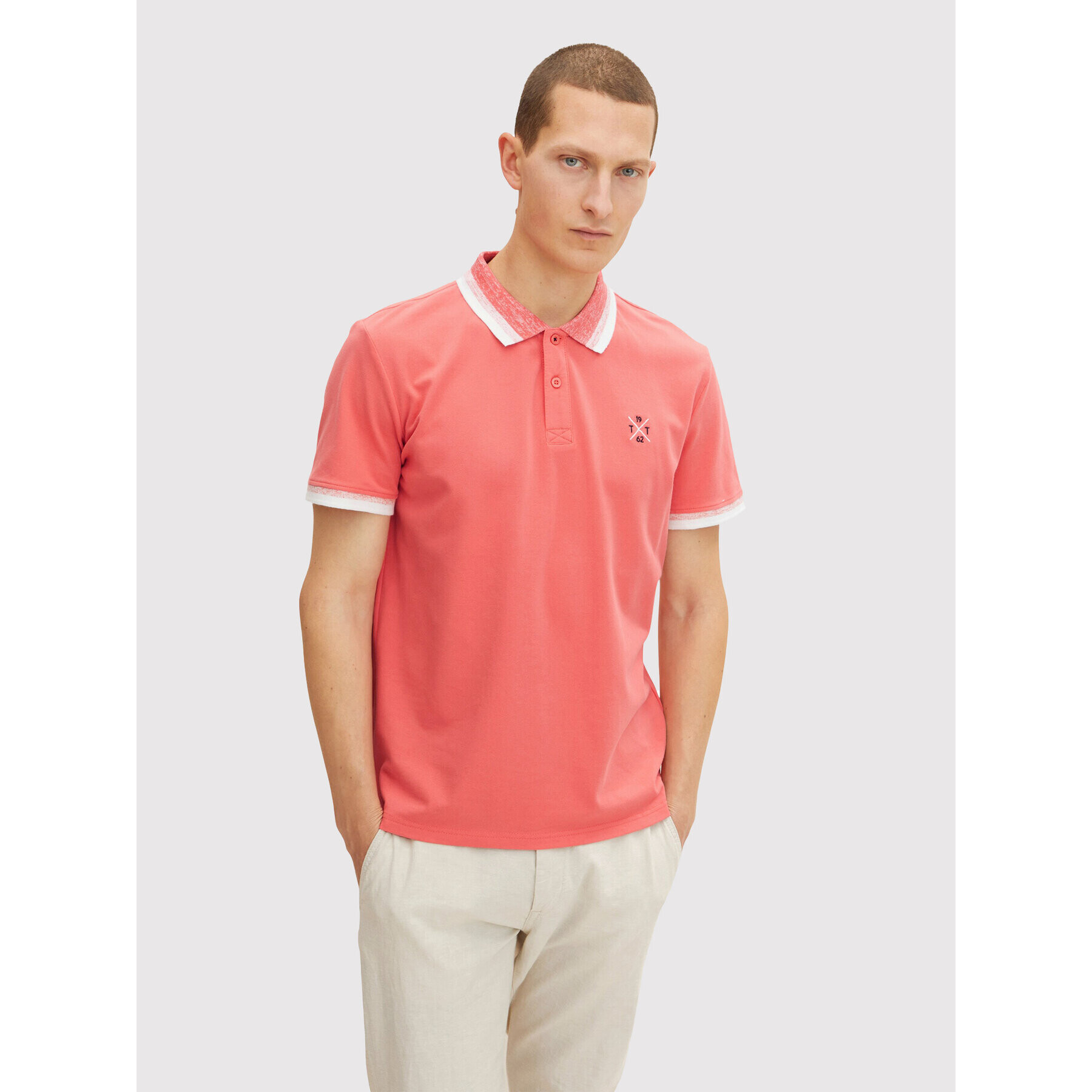 Tom Tailor Polokošeľa 1031604 Oranžová Regular Fit - Pepit.sk