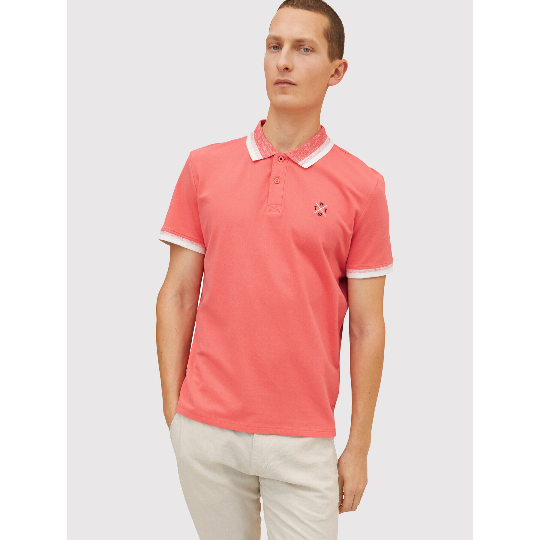 Tom Tailor Polokošeľa 1031604 Oranžová Regular Fit - Pepit.sk