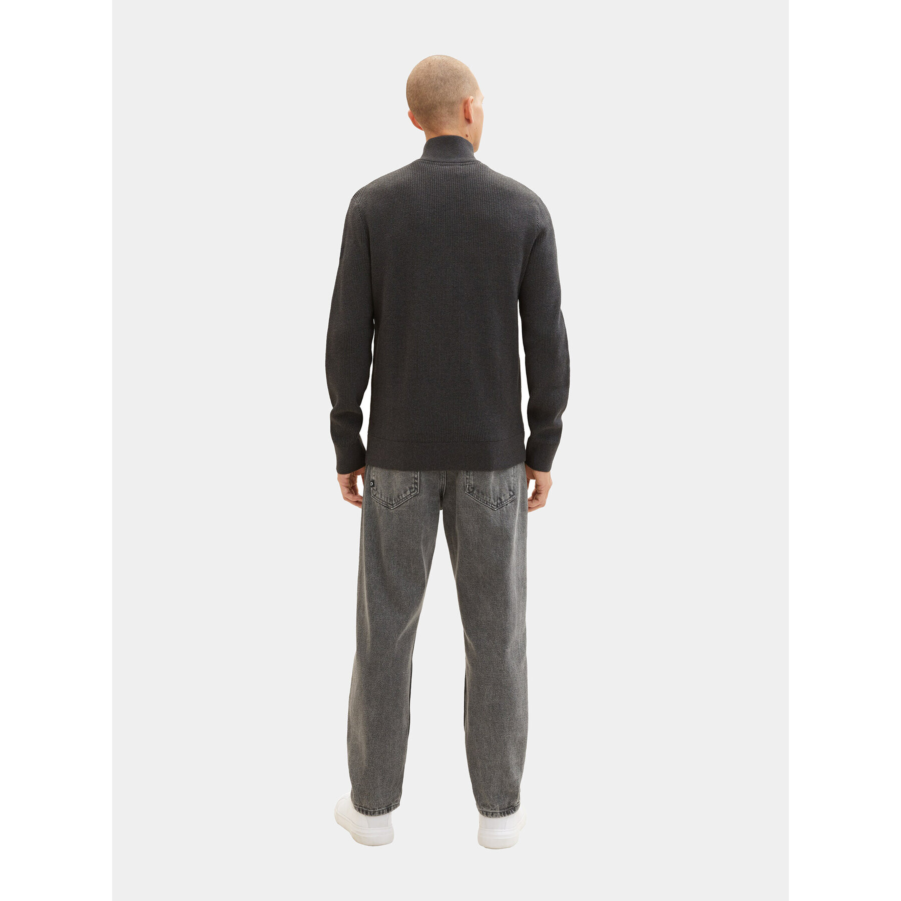 Tom Tailor Sveter 1038317 Sivá Regular Fit - Pepit.sk