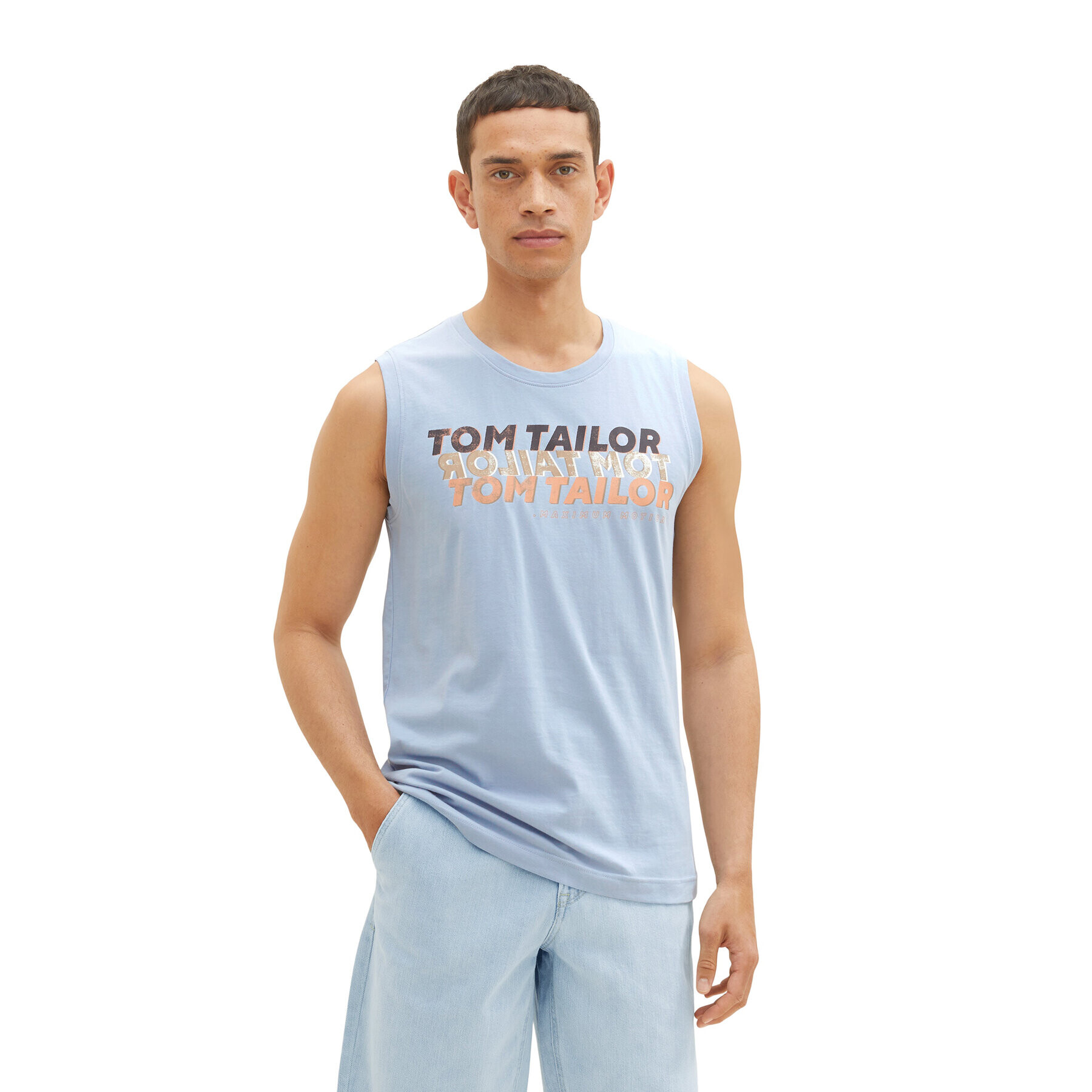 Tom Tailor Tank top 1036574 Modrá Regular Fit - Pepit.sk