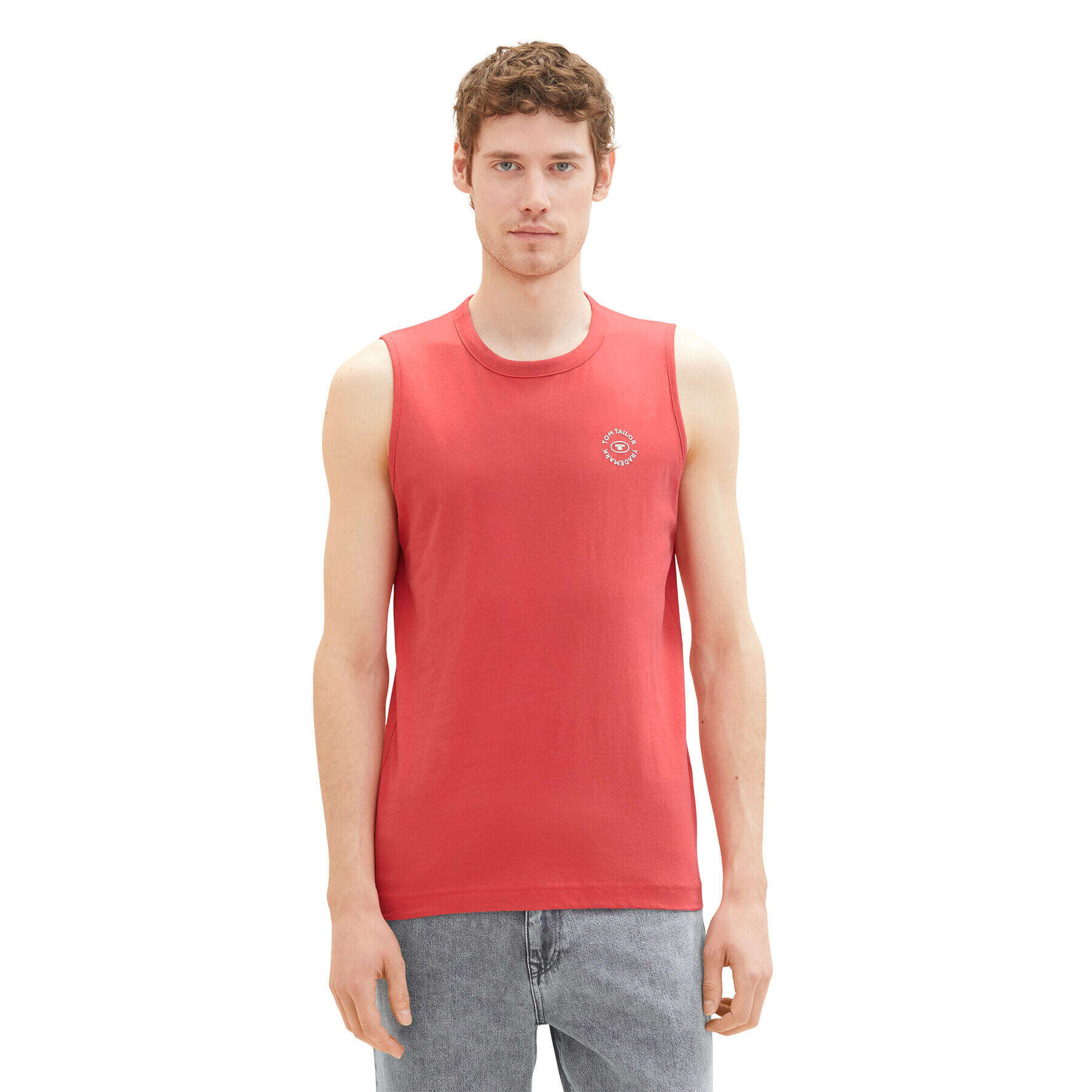 Tom Tailor Tank top 1037261 Červená Regular Fit - Pepit.sk