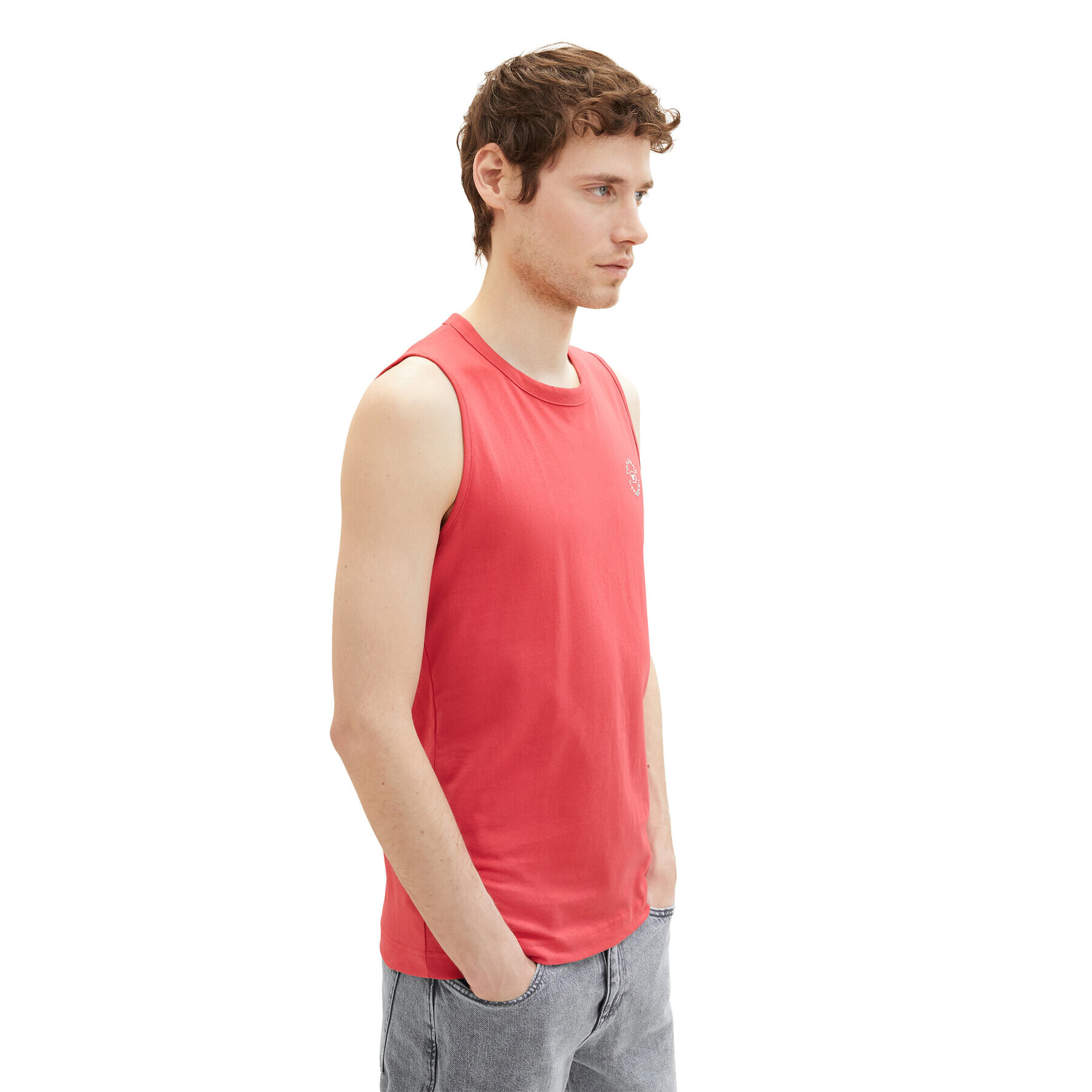 Tom Tailor Tank top 1037261 Červená Regular Fit - Pepit.sk