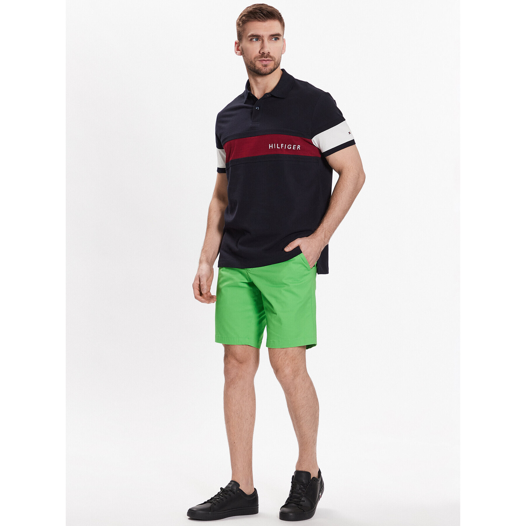 Tommy Hilfiger Bavlnené šortky Brooklyn MW0MW23563 Zelená Regular Fit - Pepit.sk