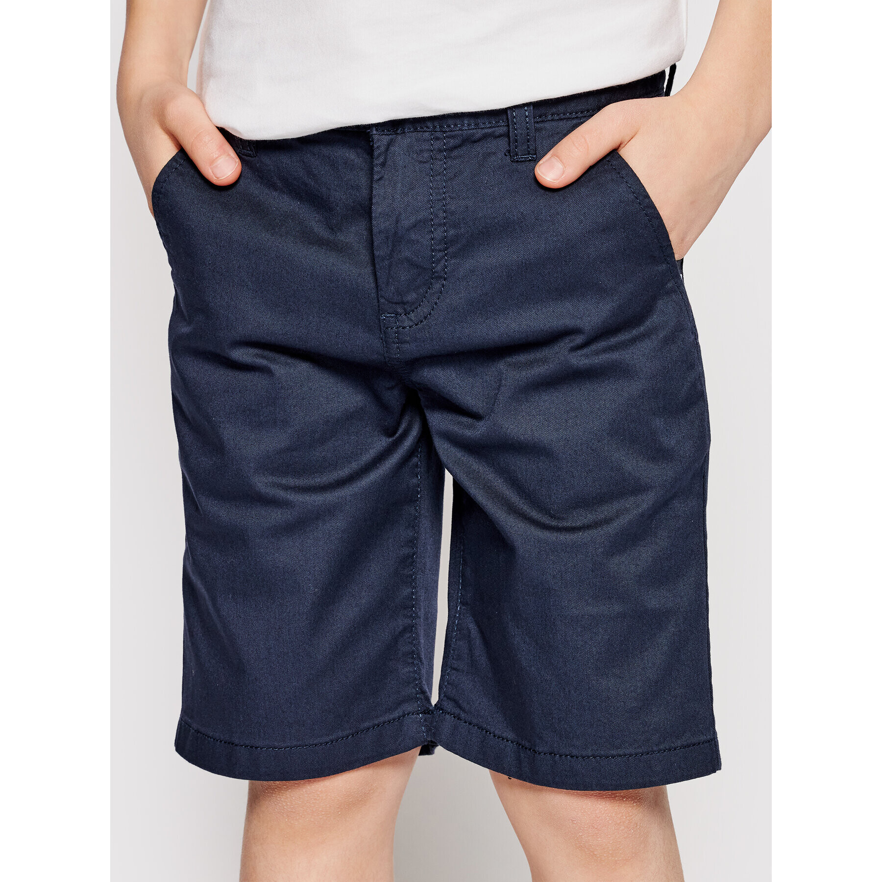 Tommy Hilfiger Bavlnené šortky Essential Chino KB0KB06322 D Tmavomodrá Slim Fit - Pepit.sk