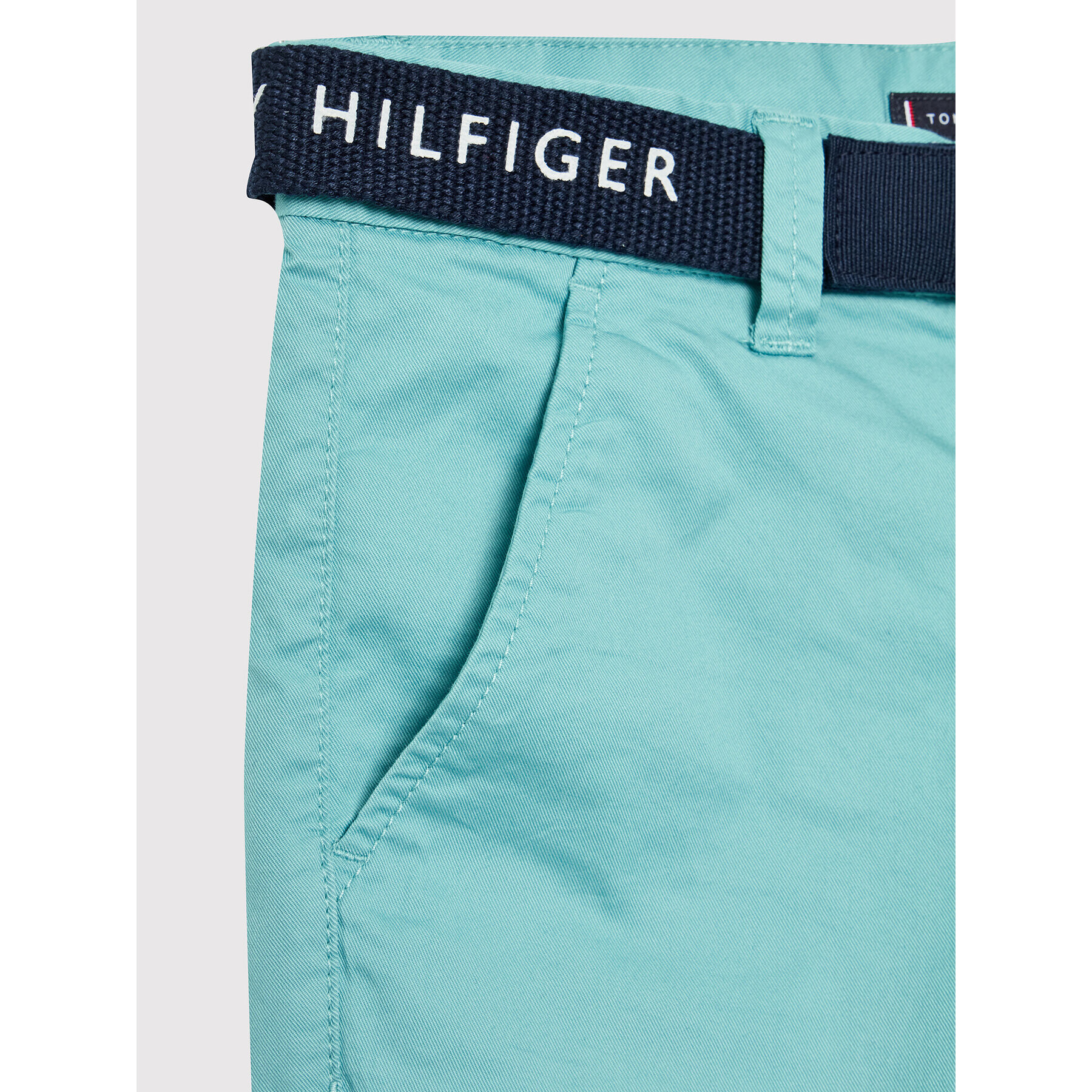 Tommy Hilfiger Bavlnené šortky Essential KB0KB07399 D Zelená Slim Fit - Pepit.sk