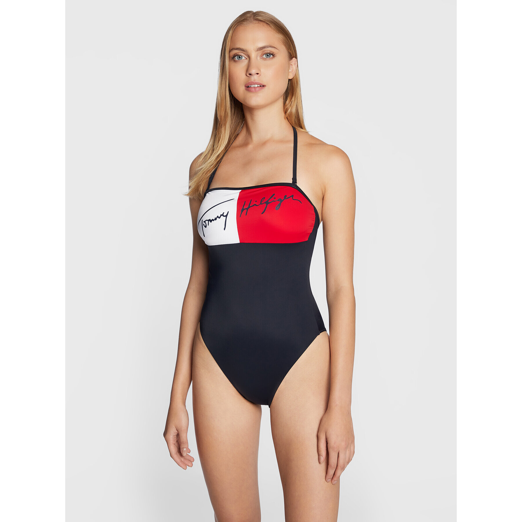 Tommy Hilfiger Bikiny Cheeky Bandeau UW0UW03466 Tmavomodrá - Pepit.sk