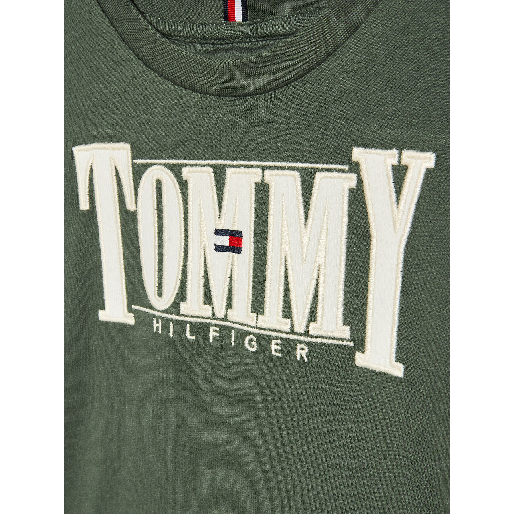 Tommy Hilfiger Blúzka Cord Applique KB0KB07791 D Zelená Regular Fit - Pepit.sk