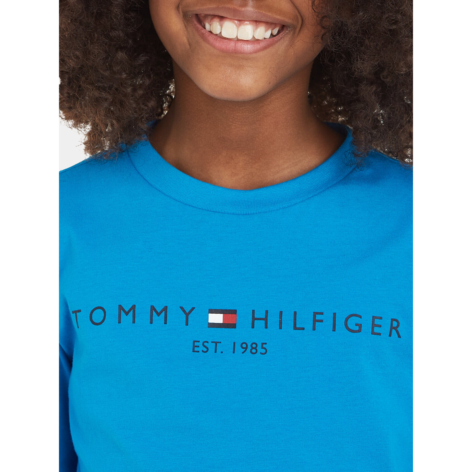 Tommy Hilfiger Blúzka Essential KS0KS00202 M Modrá Regular Fit - Pepit.sk