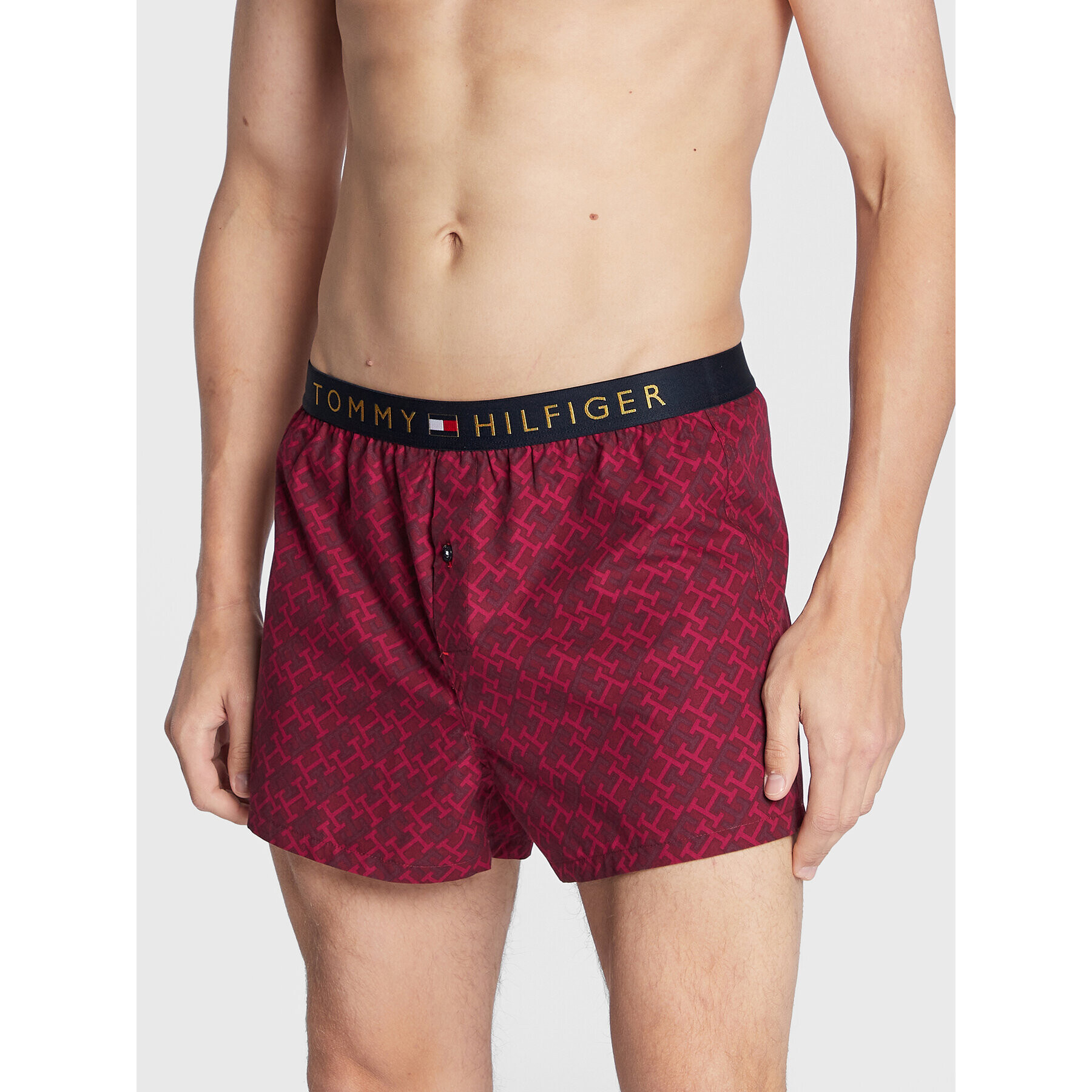 Tommy Hilfiger Boxerky UM0UM02344 Bordová - Pepit.sk