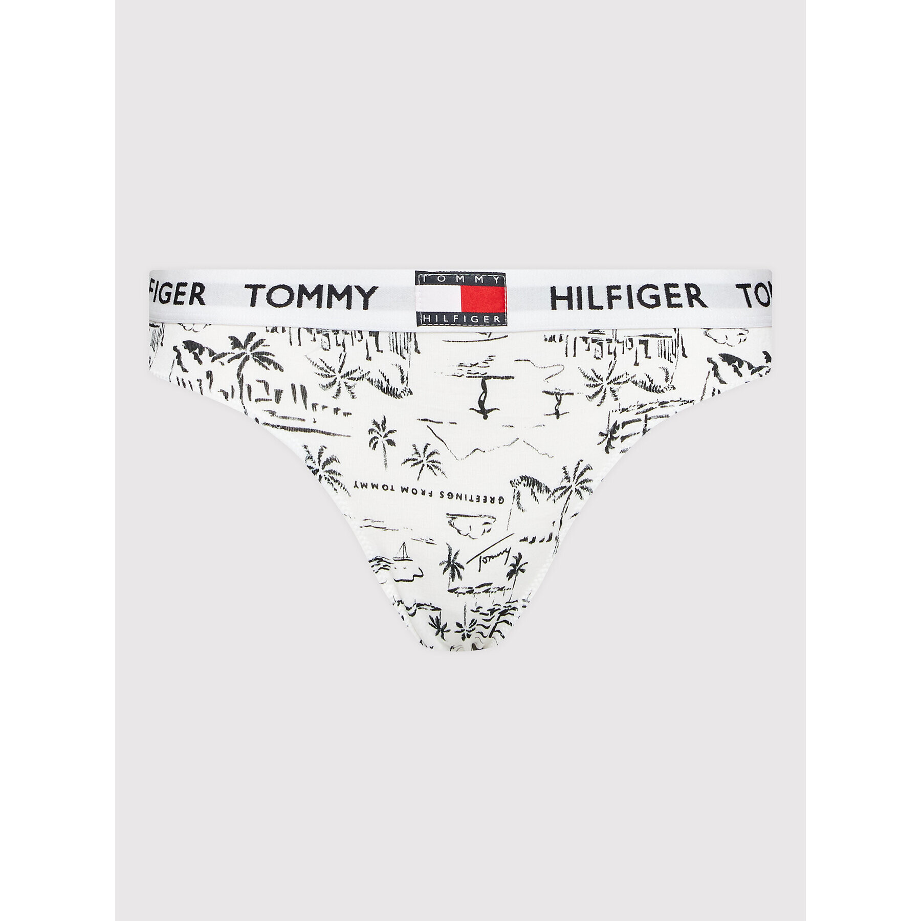 Tommy Hilfiger Brazílske nohavičky UW0UW02206 Biela - Pepit.sk