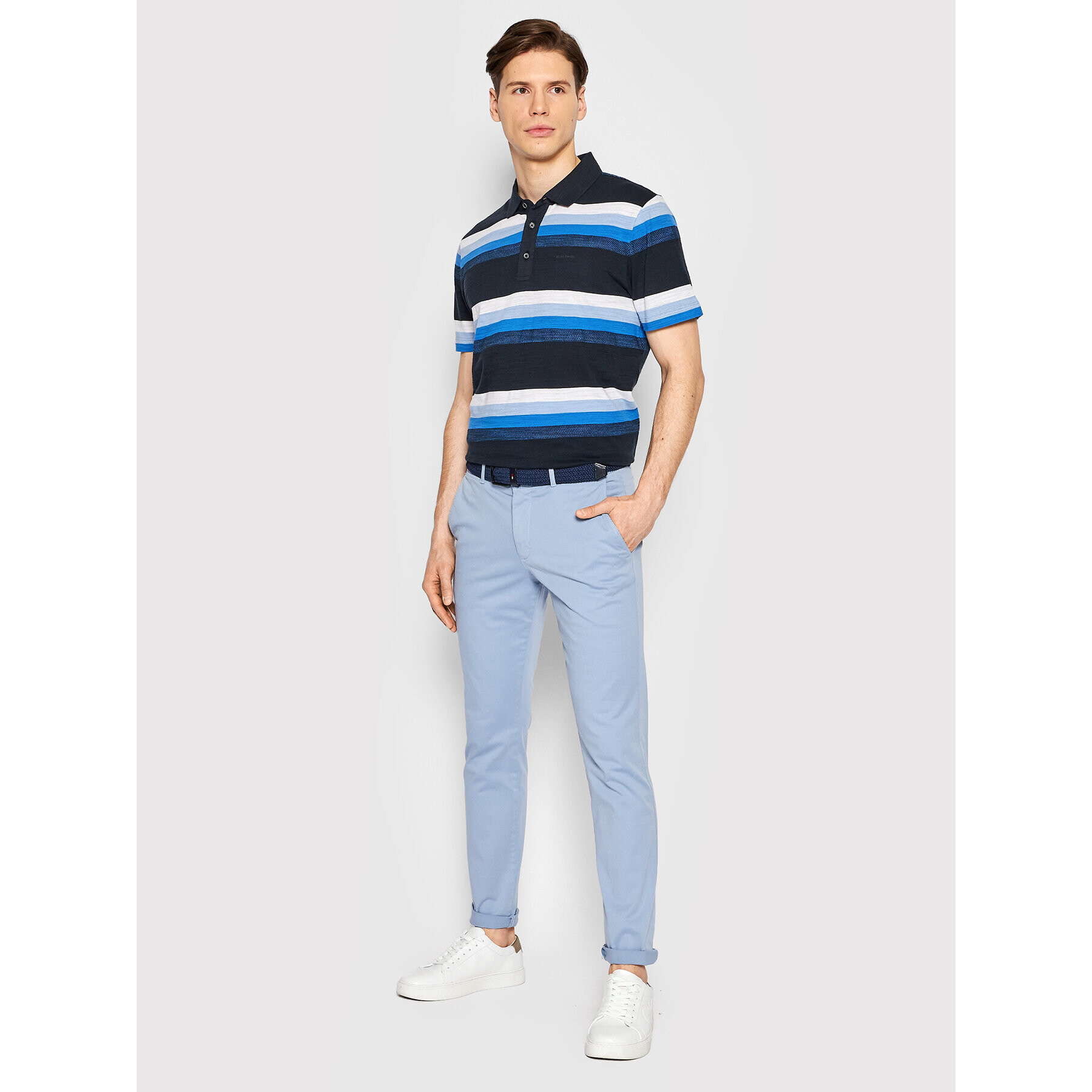 Tommy Hilfiger Chino nohavice Bleecker MW0MW13846 Modrá Slim Fit - Pepit.sk