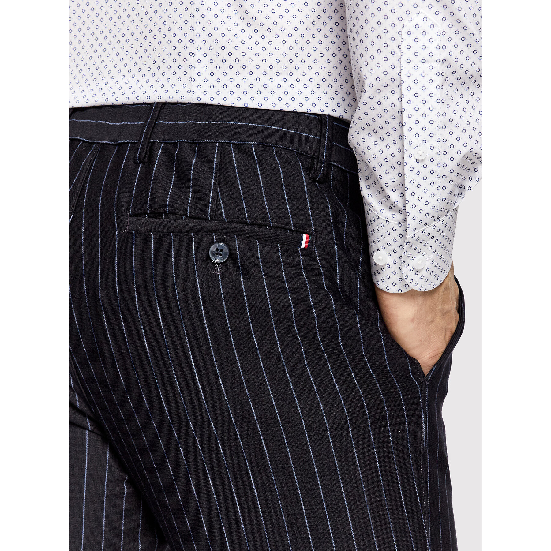 Tommy Hilfiger Chino nohavice Bleecker MW0MW23502 Tmavomodrá Slim Fit - Pepit.sk