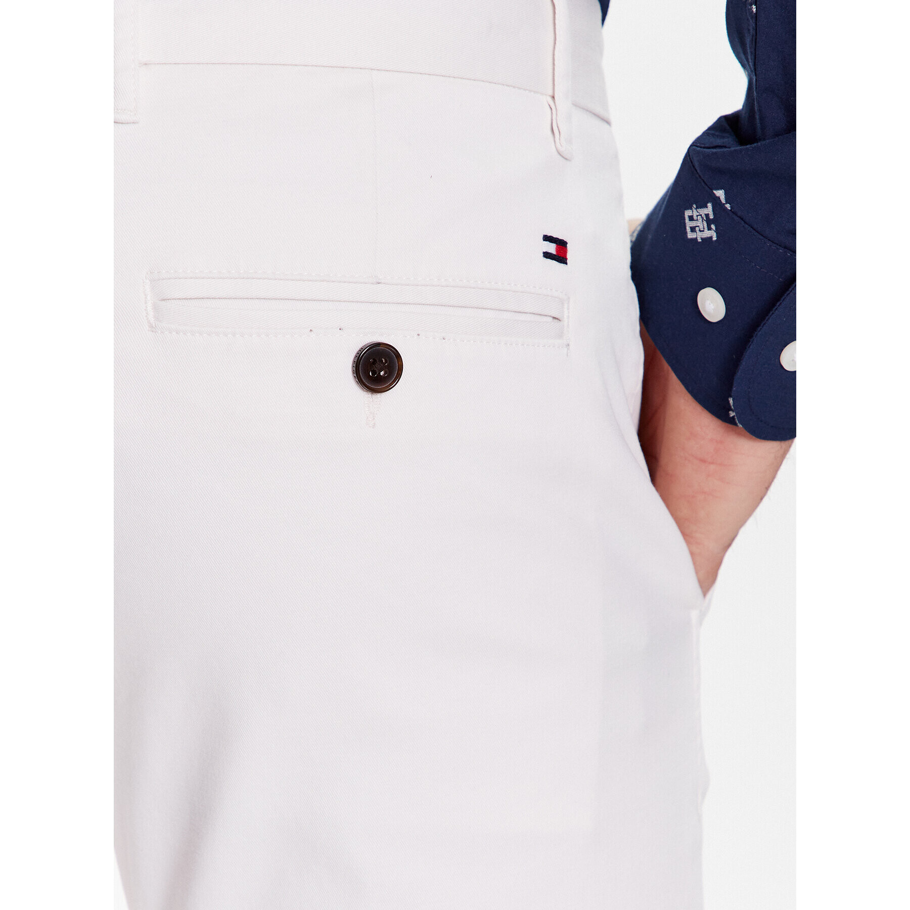 Tommy Hilfiger Chino nohavice Bleecker MW0MW26619 Écru Slim Fit - Pepit.sk