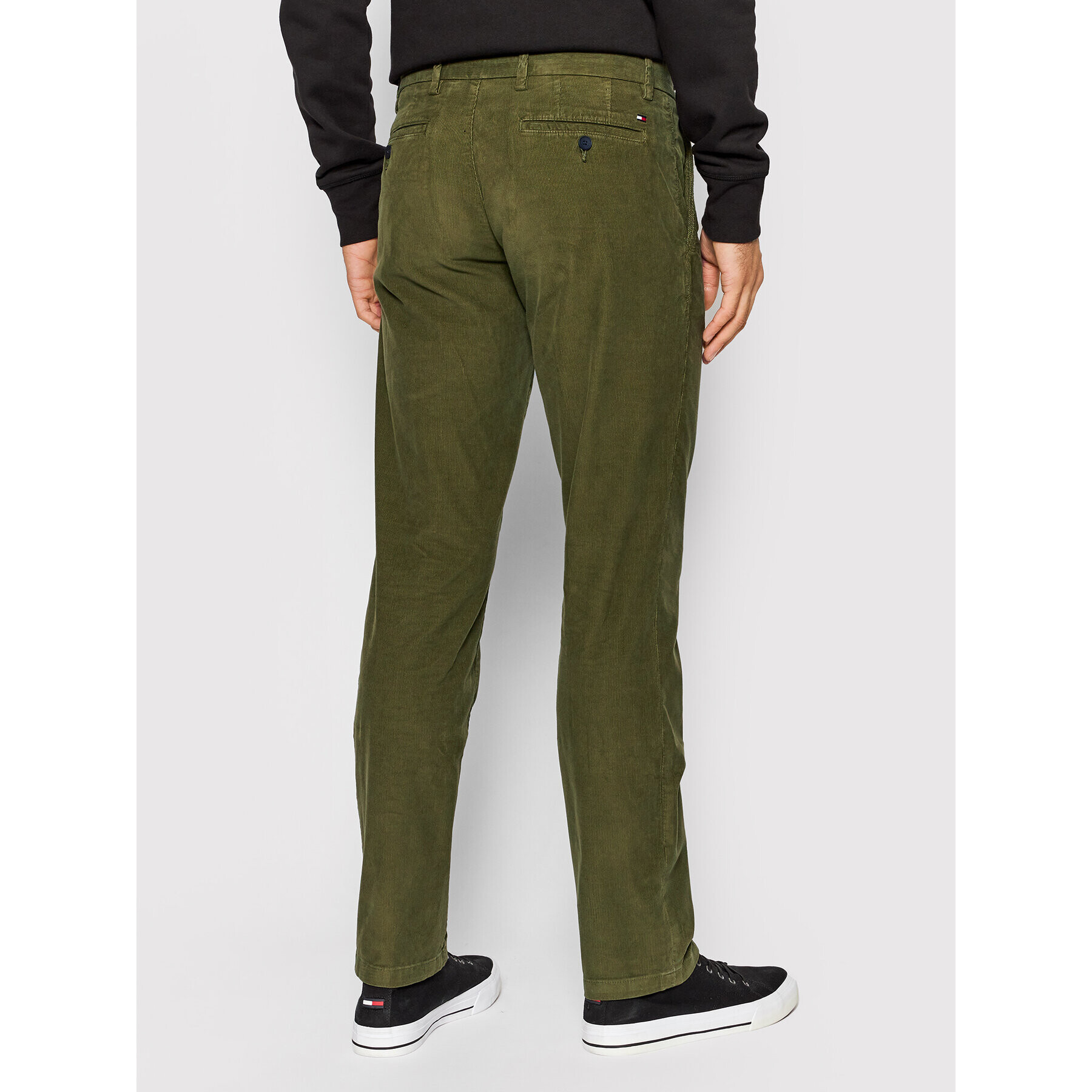 Tommy Hilfiger Chino nohavice Denton MW0MW19889 Zelená Straight Fit - Pepit.sk