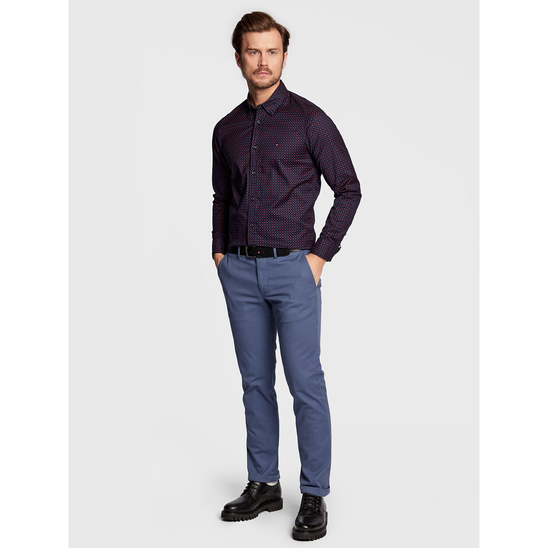 Tommy Hilfiger Chino nohavice Denton MW0MW25964 Modrá Regular Fit - Pepit.sk