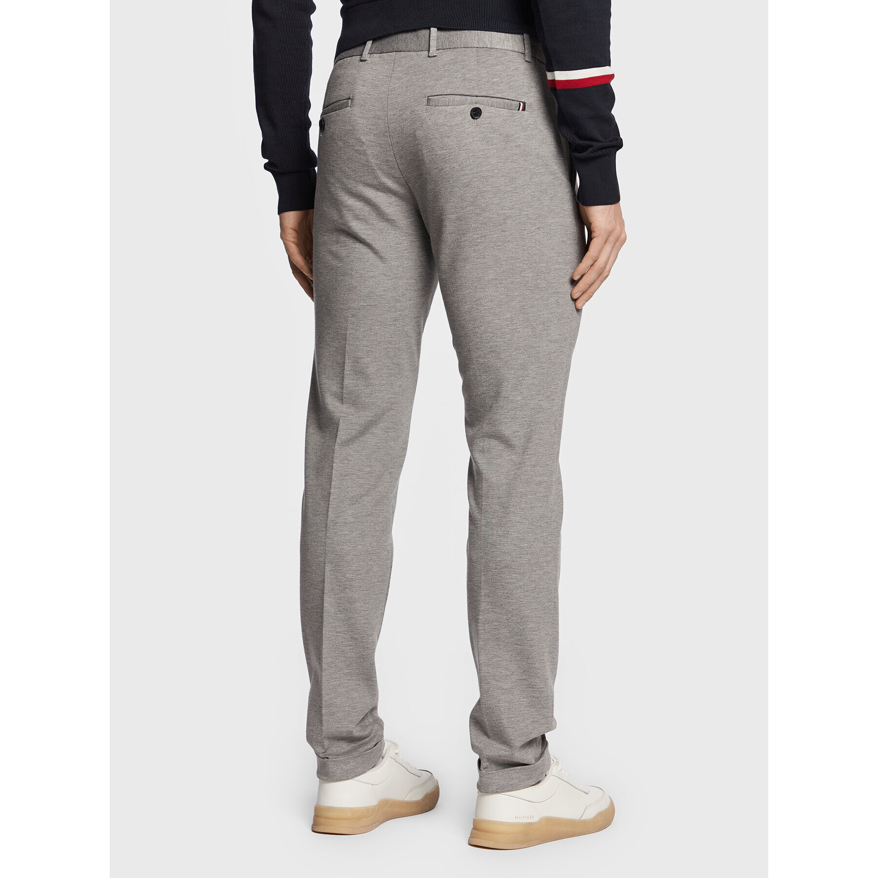 Tommy Hilfiger Chino nohavice Hampton MW0MW29663 Sivá Slim Fit - Pepit.sk