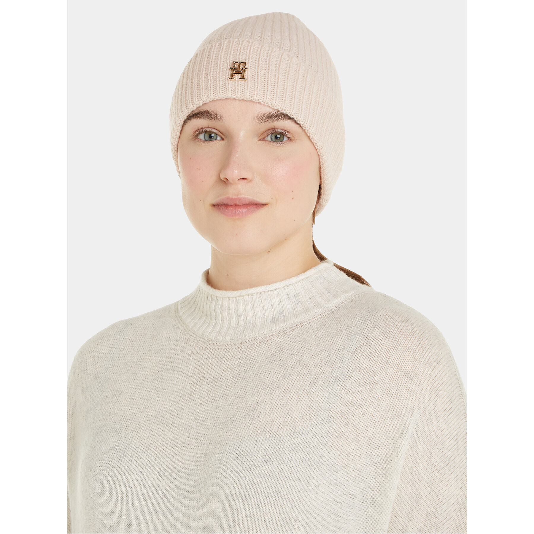 Tommy Hilfiger Čiapka Cashmere Chic Beanie AW0AW15321 Béžová - Pepit.sk