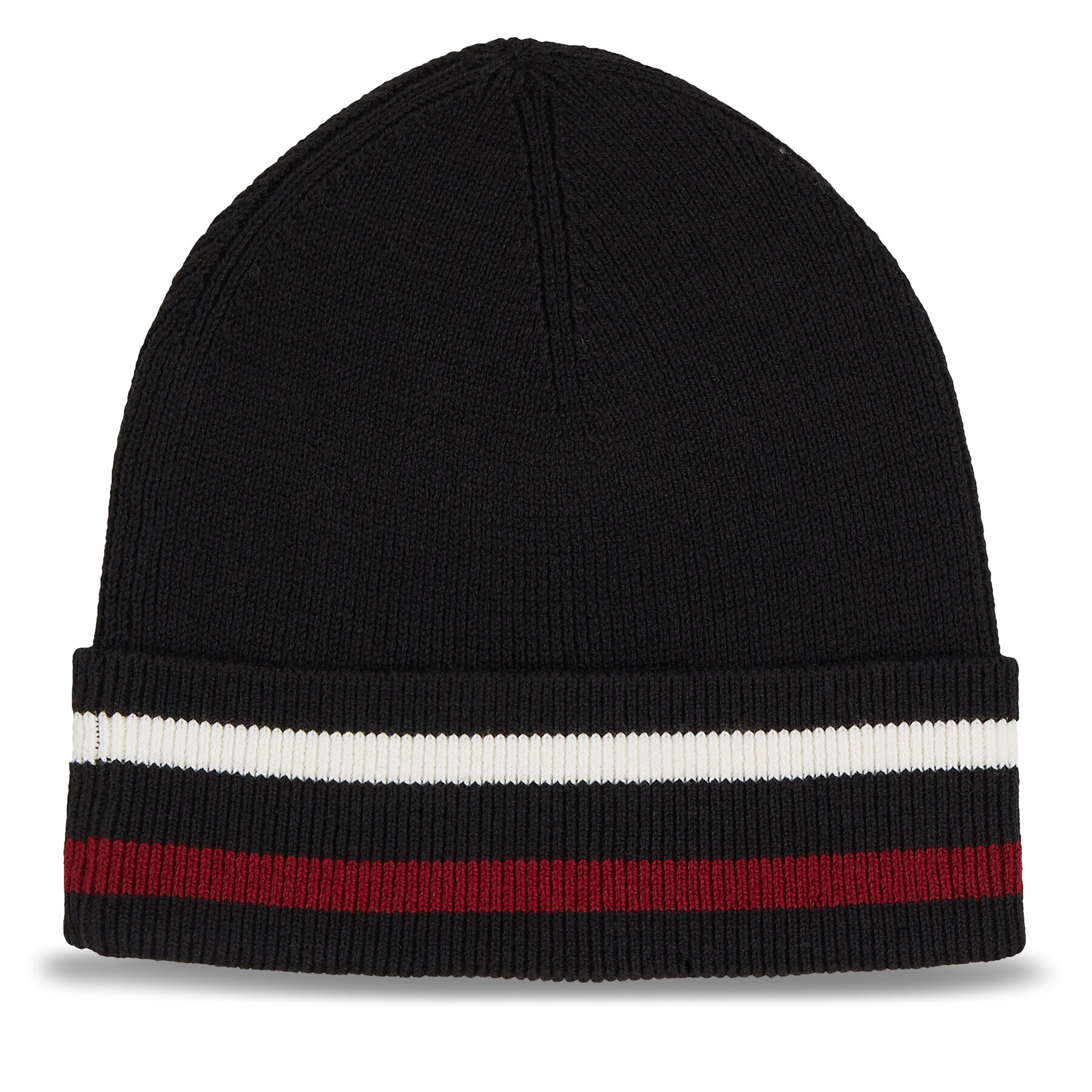 Tommy Hilfiger Čiapka Elevated Wool Flag Beanie AM0AM11497 Čierna - Pepit.sk