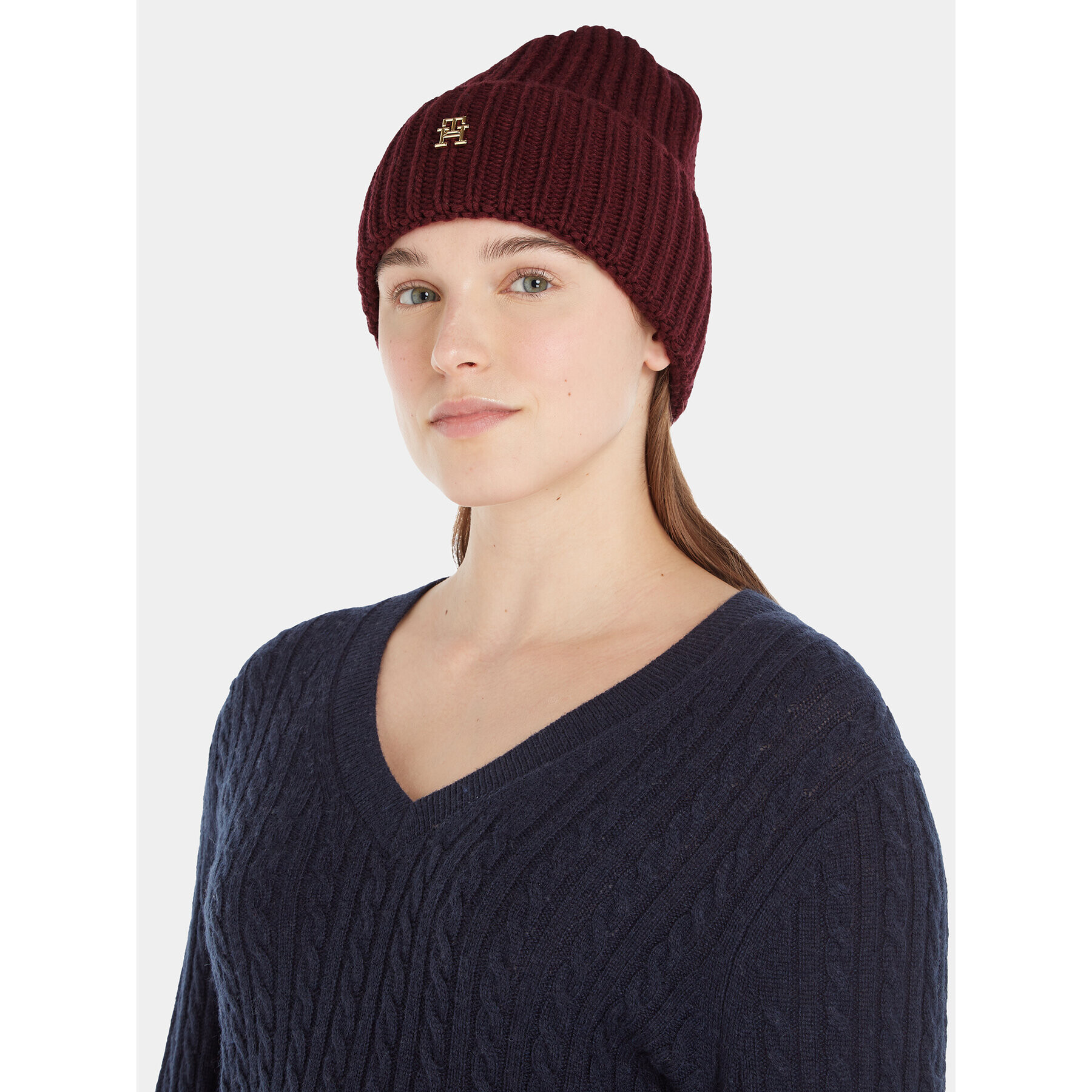 Tommy Hilfiger Čiapka Limitless Chic Beanie AW0AW15299 Červená - Pepit.sk