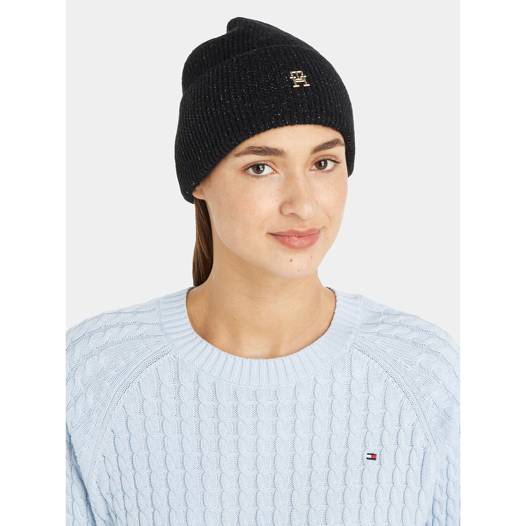 Tommy Hilfiger Čiapka Th Evening Beanie AW0AW15319 Čierna - Pepit.sk